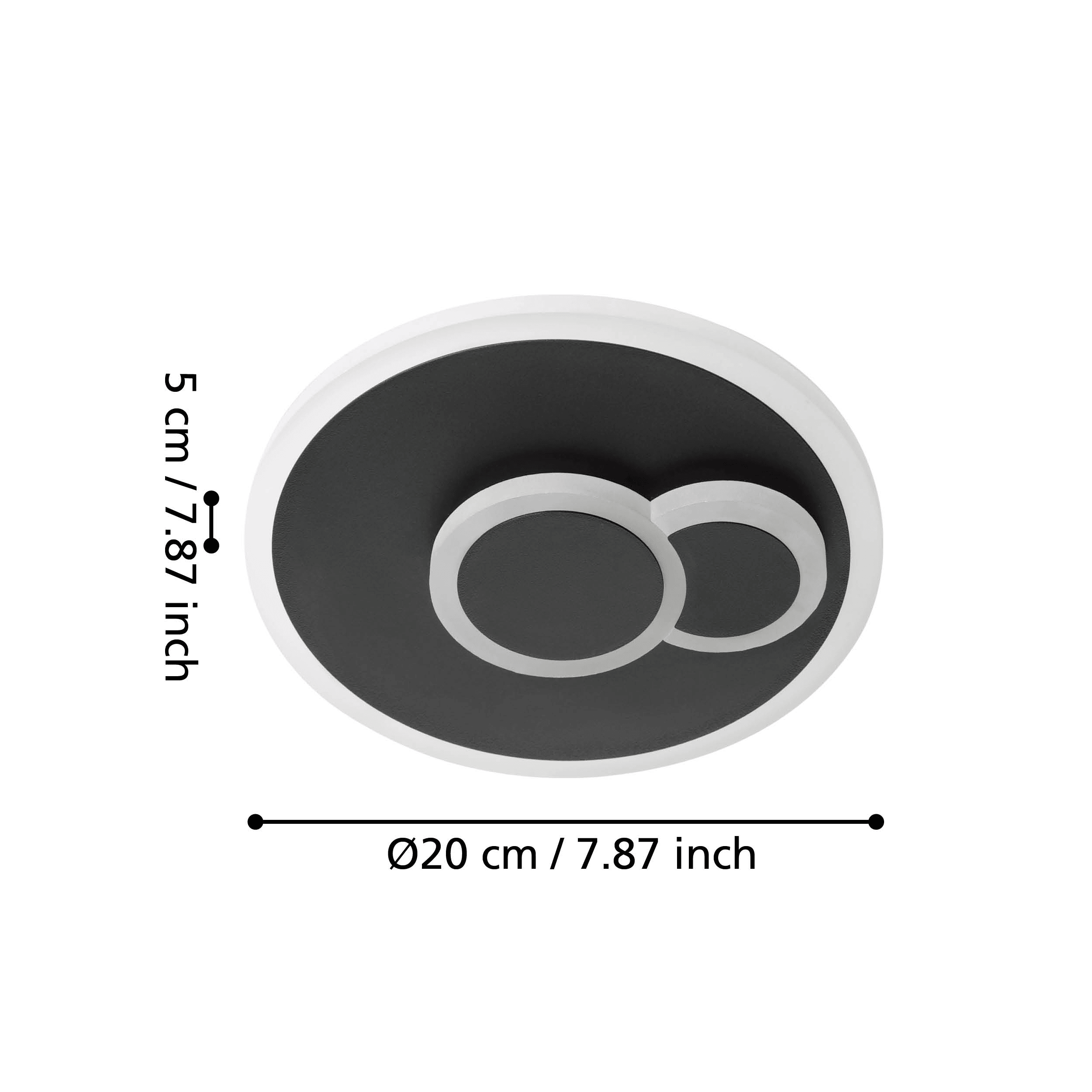 eglo cadegal led black round flush ceiling light kitchen lighting 