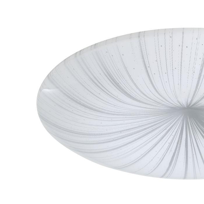 eglo nieves white grey round flush ceiling light living room close up