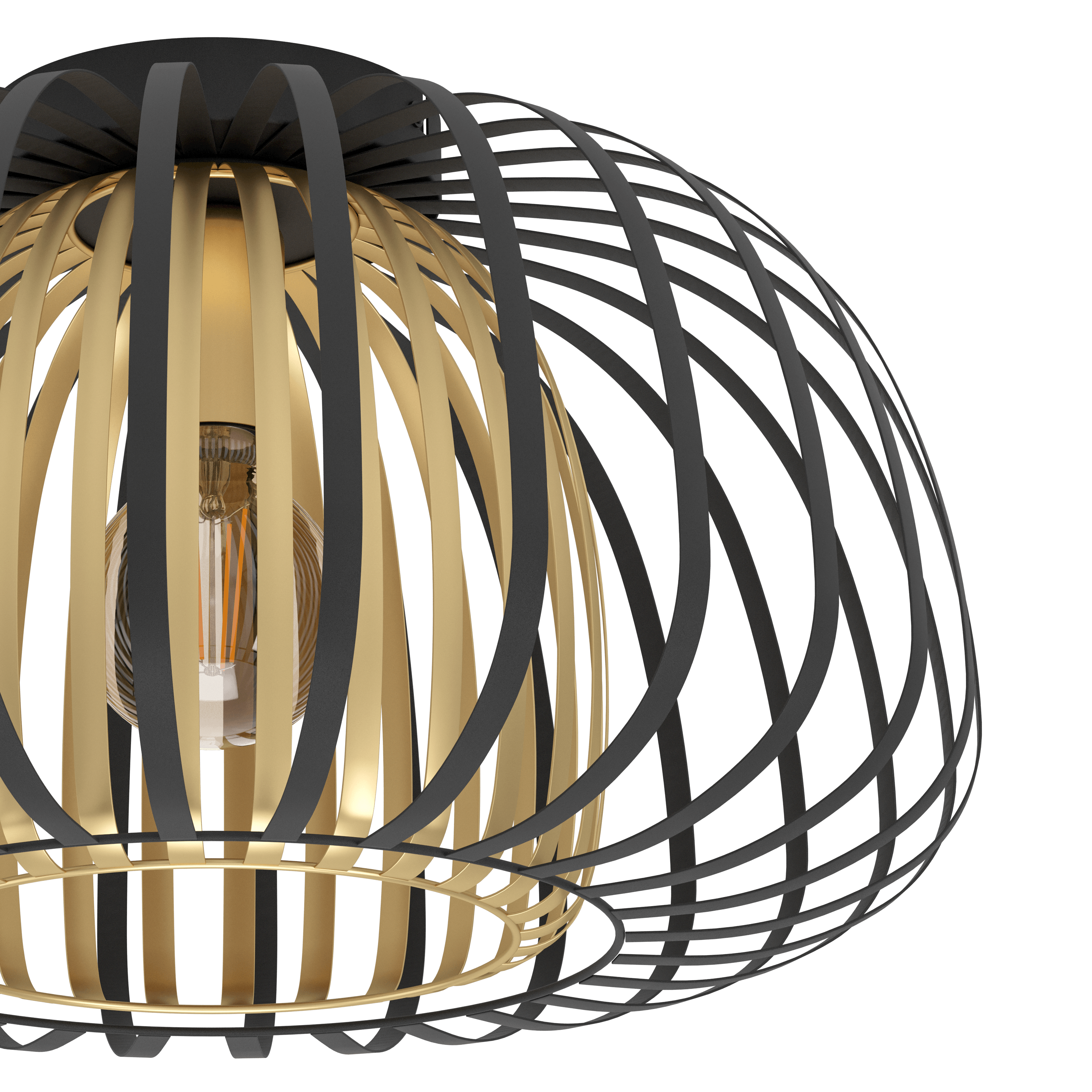 eglo encinitos brass black metal strip flush lampshade kitchen lighting 
