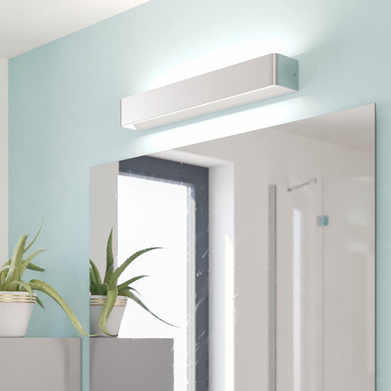 eglo sania 5 nickel led bathroom wall light