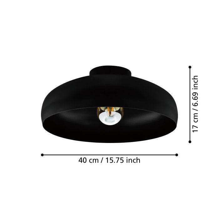 eglo mogano flush black metal ceiling light hallway lighting 