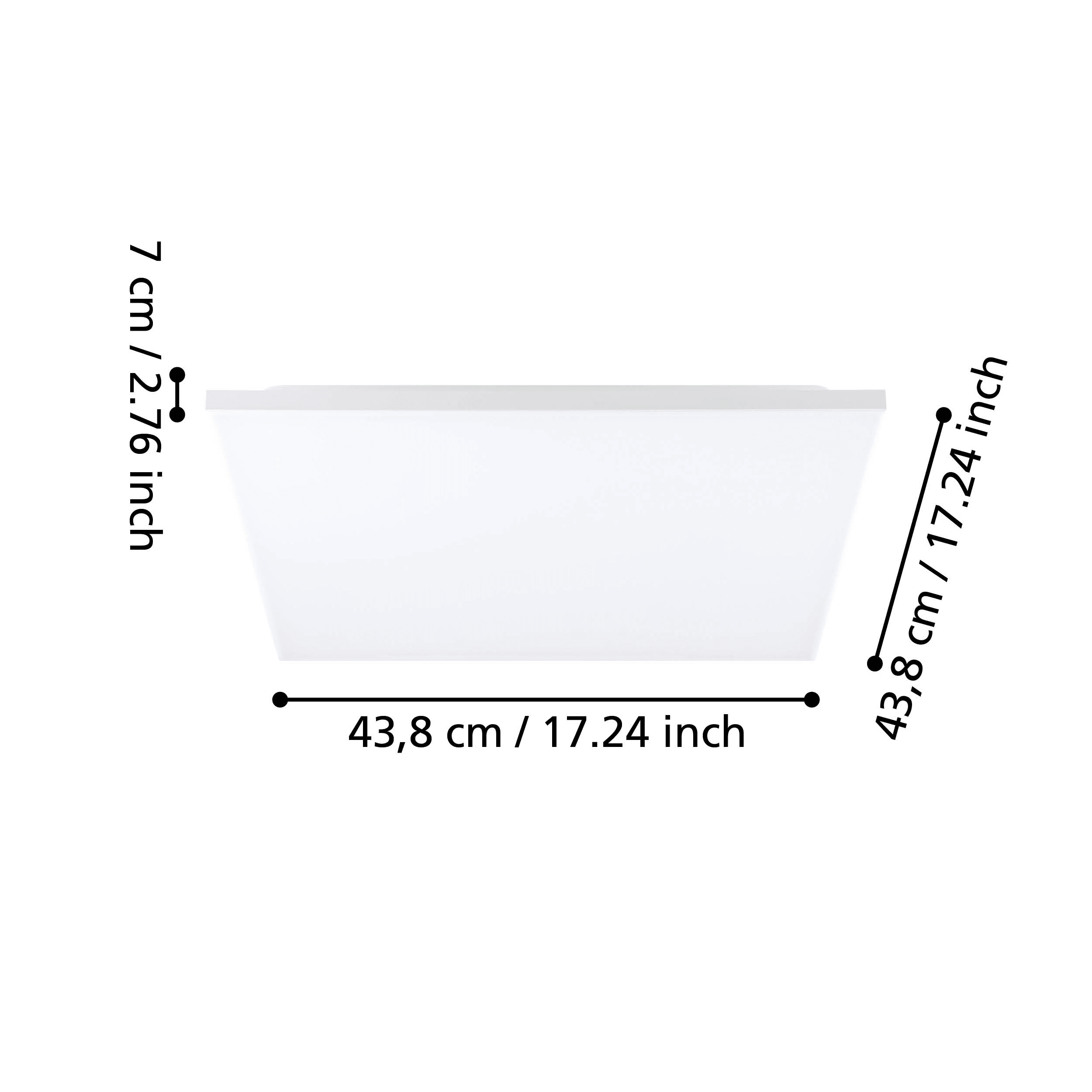 Eglo Turcona-B LED 45cm Square White Ceiling Flush