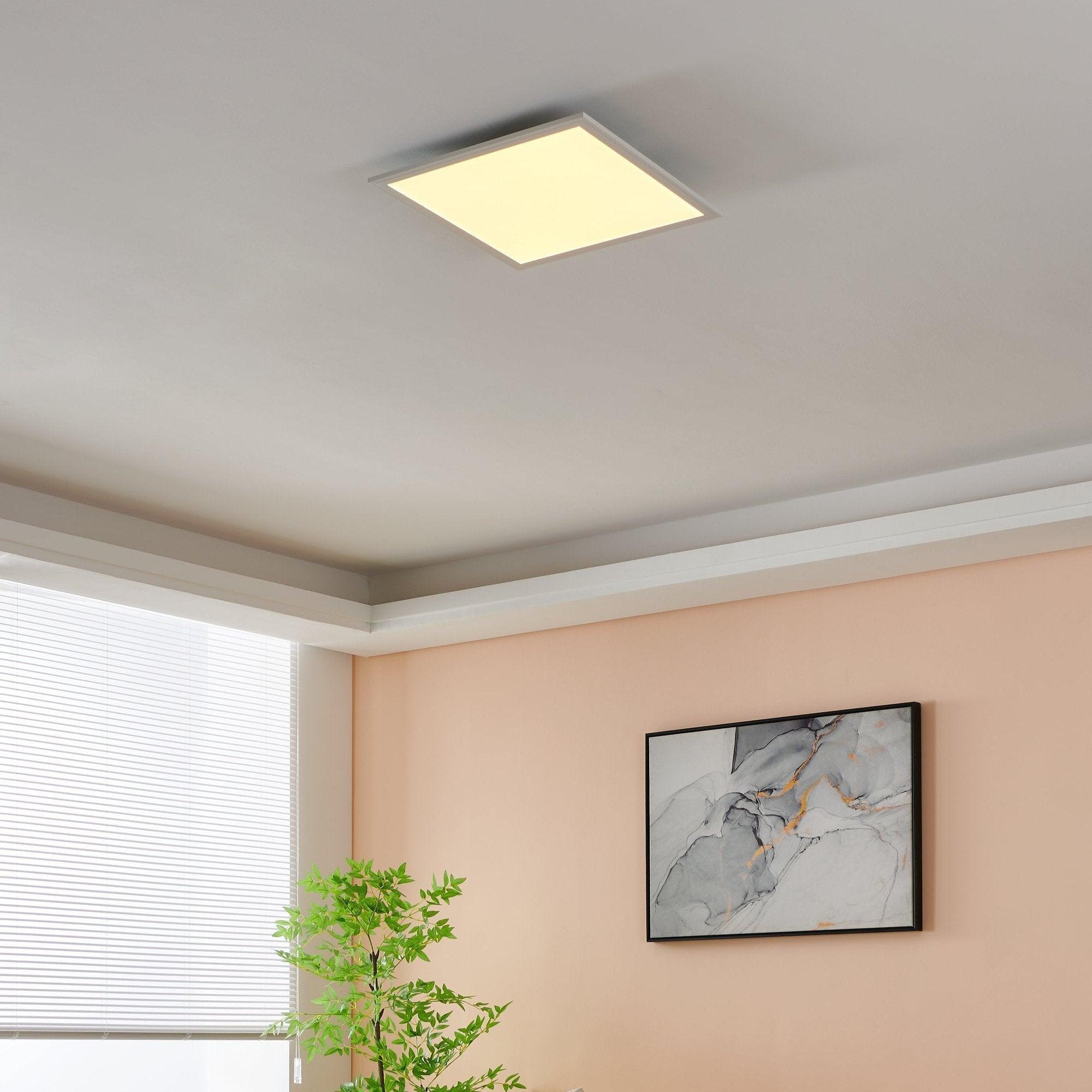 eglo connect salobrena z smart white square led ceiling flush 45cm