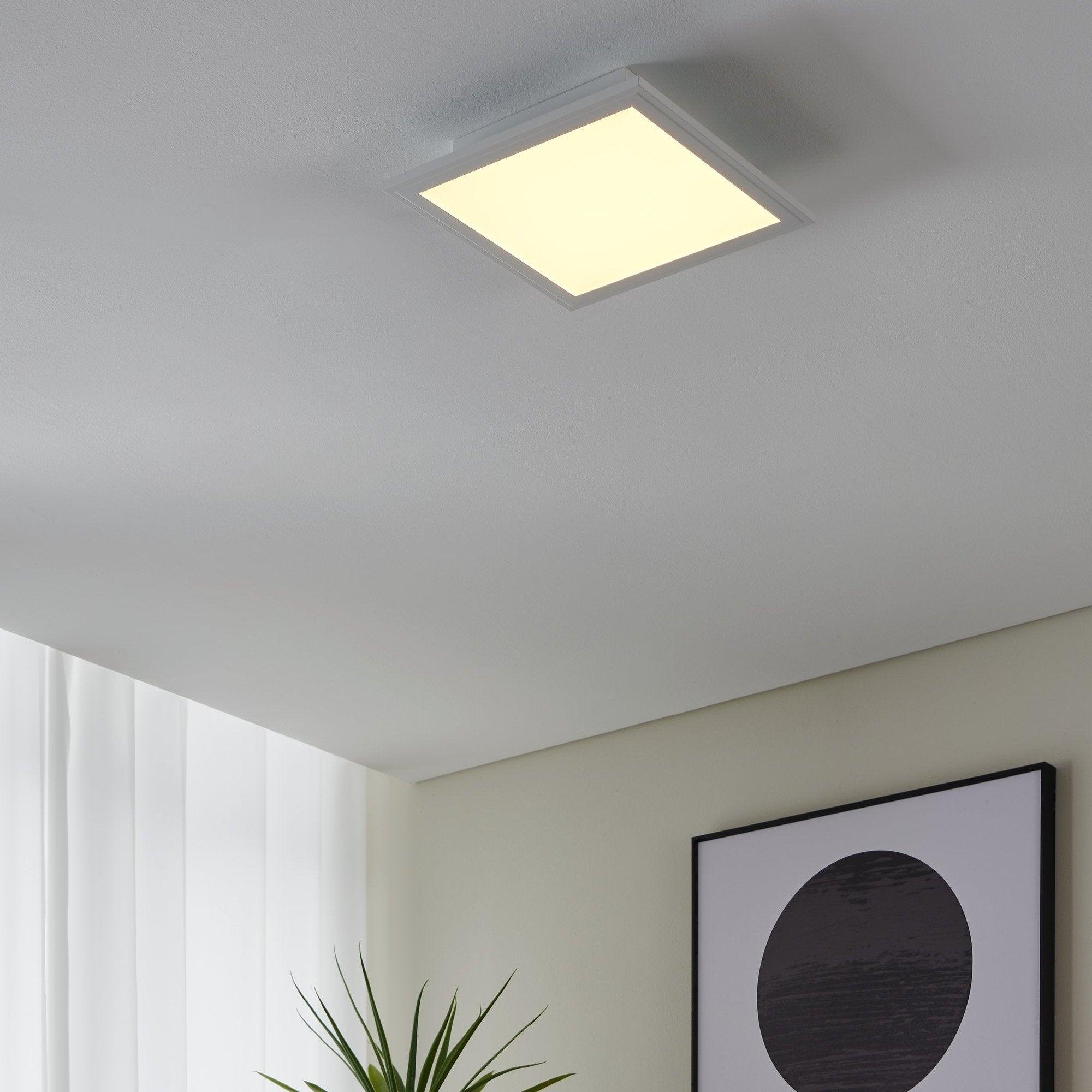 eglo connect salobrena z smart white square led ceiling flush 30cm