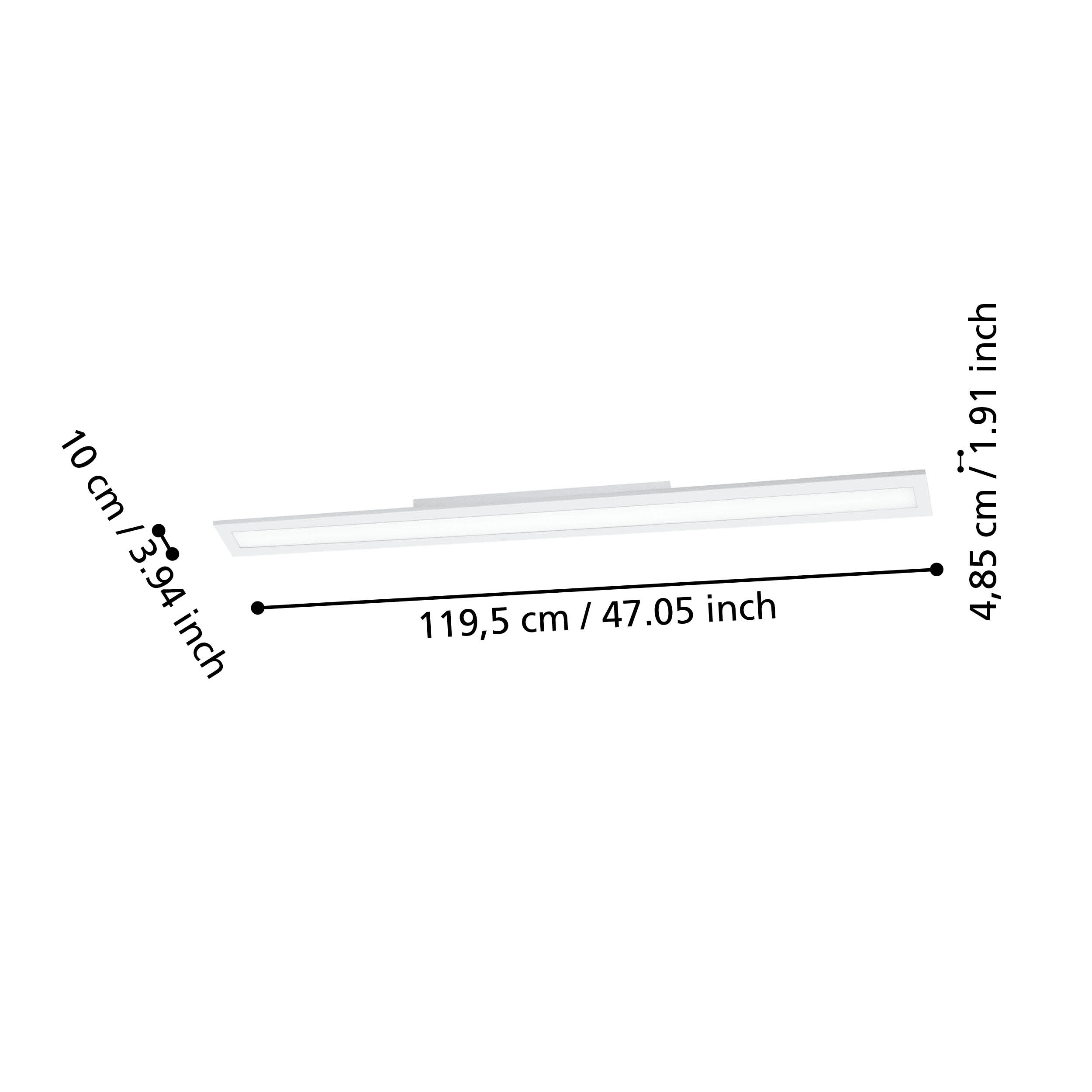eglo connect salobrena z smart white rectangular led ceiling flush kitchen lighting 