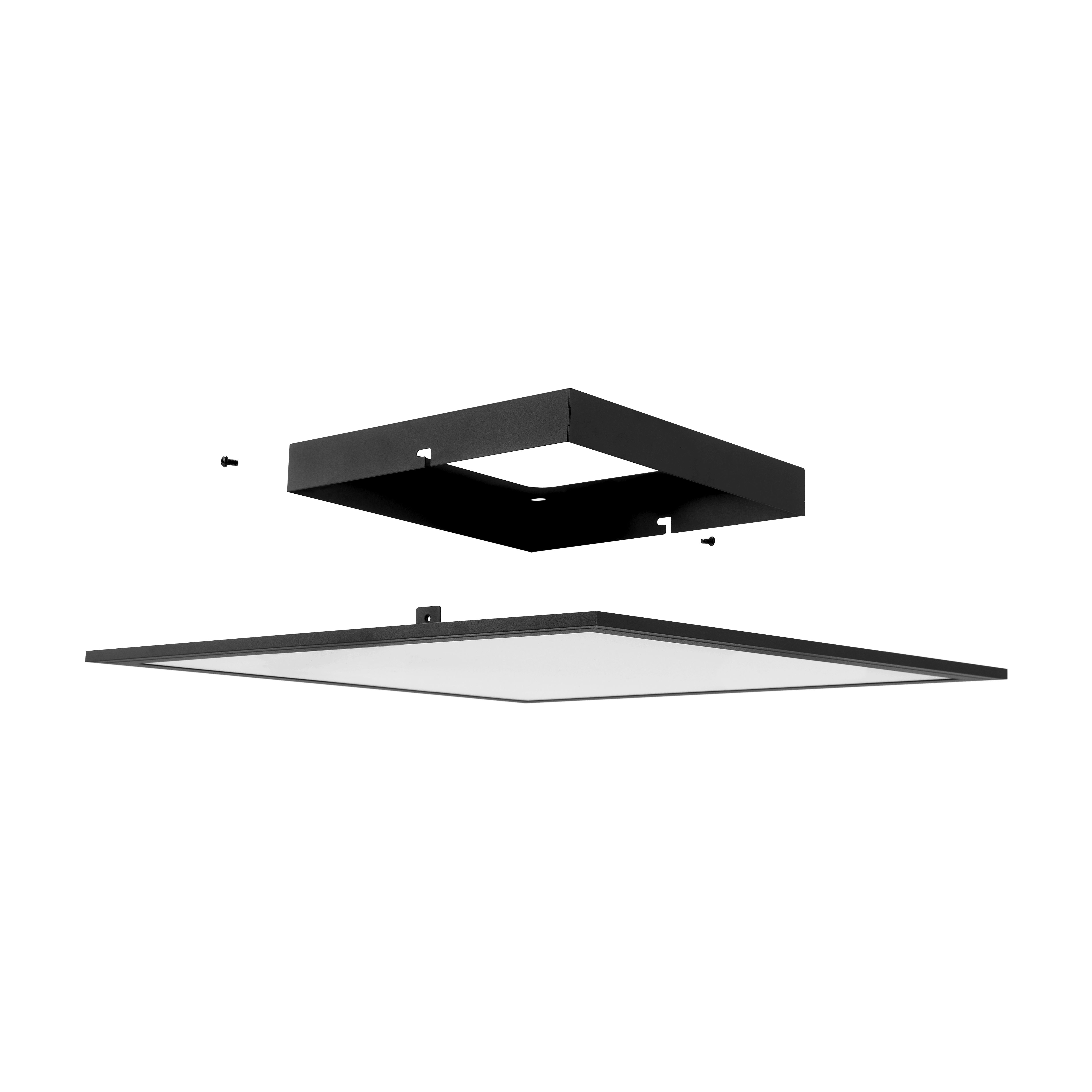 eglo connect salobrena z smart black square led ceiling flush 45cm kitchen lighting 