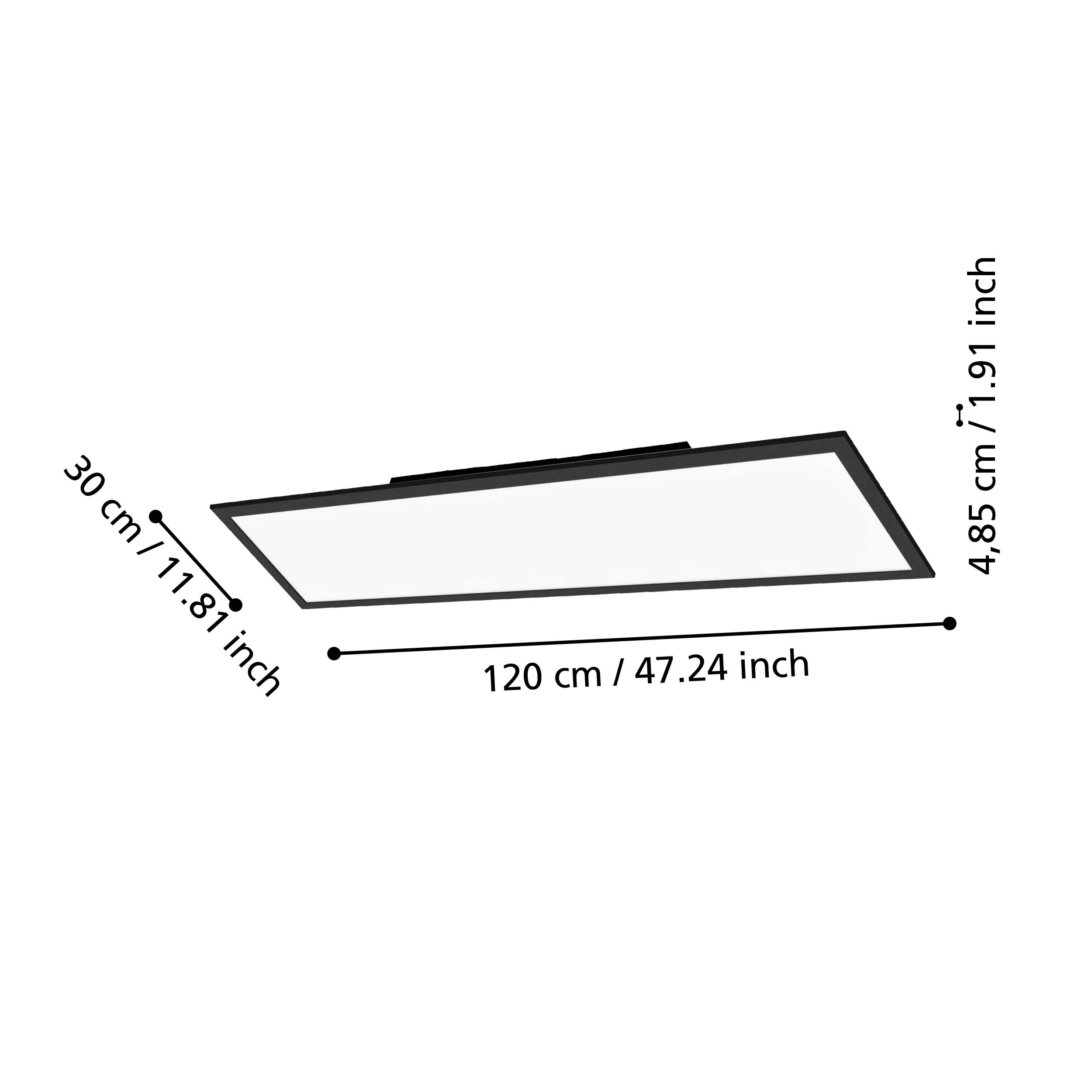 eglo connect salobrena z smart led white rectangular panel flush kitchen lighting 
