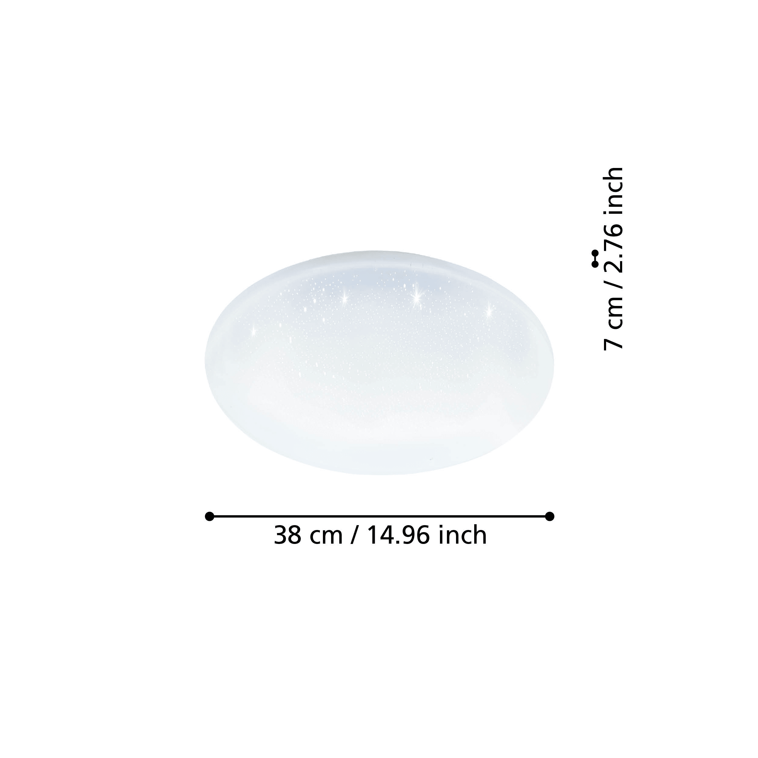 eglo connect totari z smart round white led flush ceiling light 38cm living room close up
