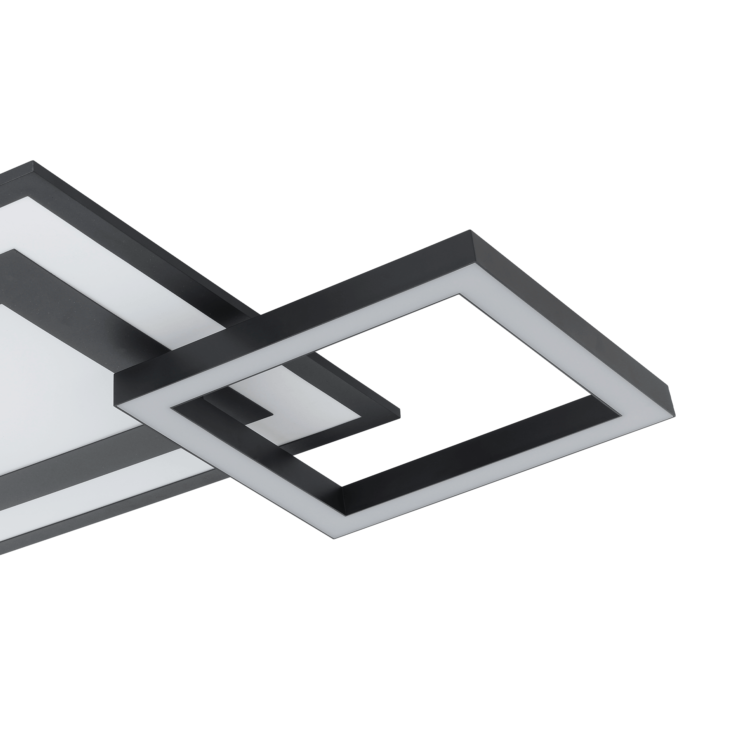 eglo connect savatarila z smart modern led square black ceiling flush Hallway Lighting Close up