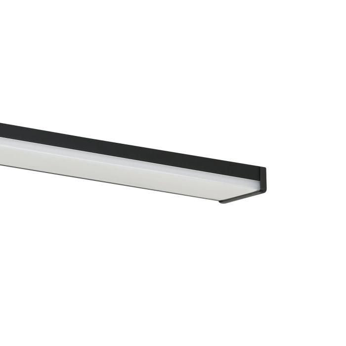 eglo pandella 2 ip44 black led bathroom wall mirror 60cm kitchen lighting 