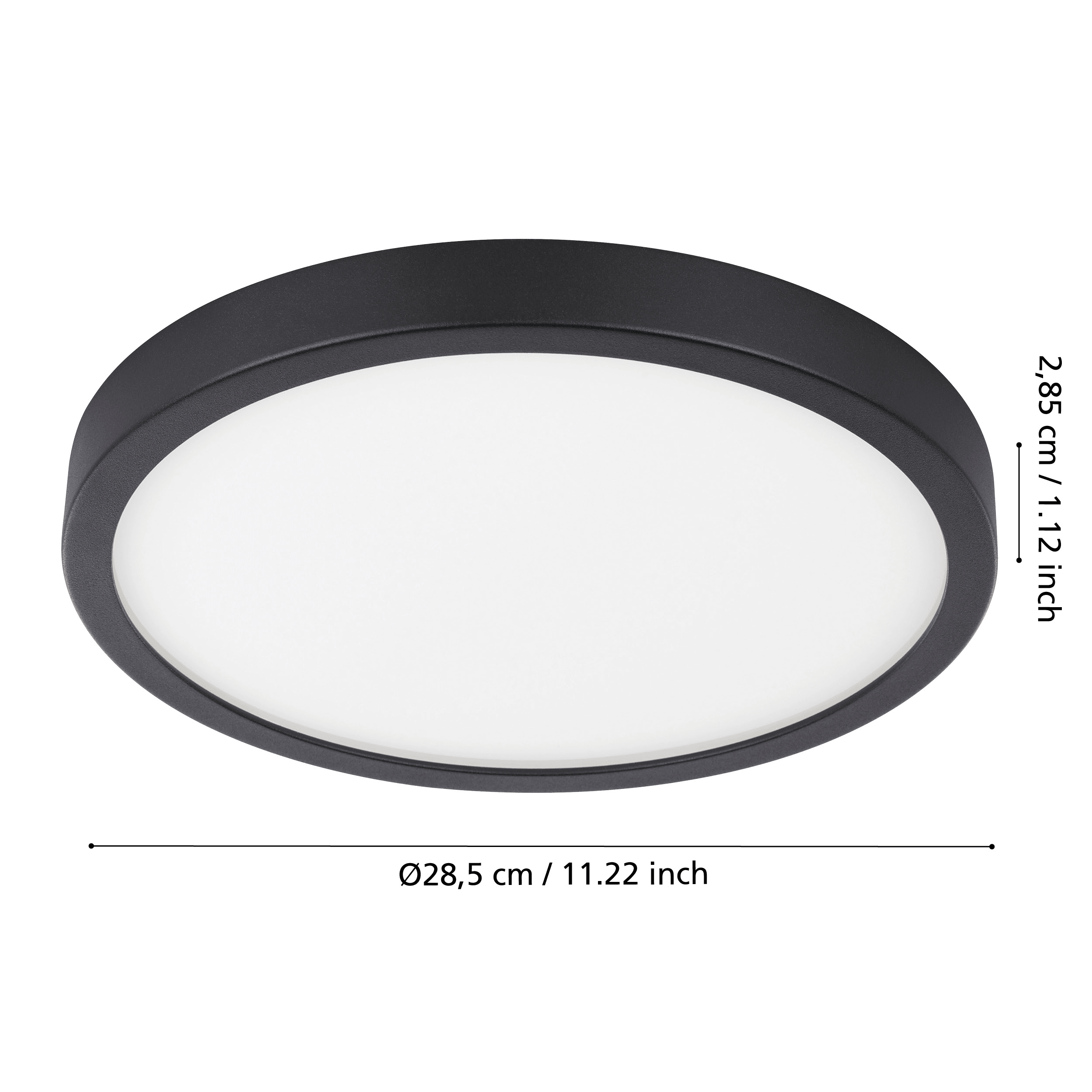 eglo argolis 2 led black round flush outdoor ceiling light kitchen lighting 
