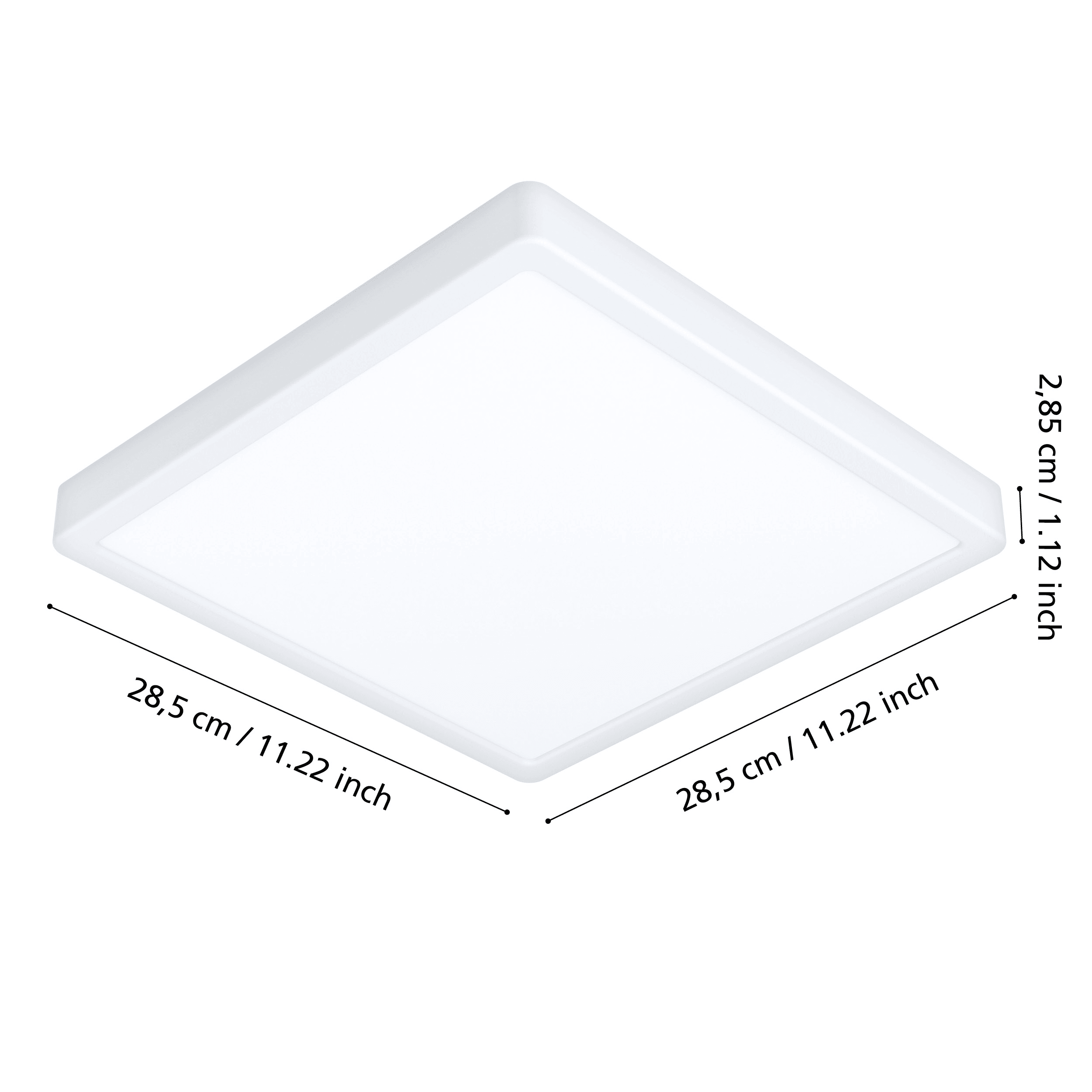 eglo argolis 2 white led square flush outdoor ceiling light living room close up