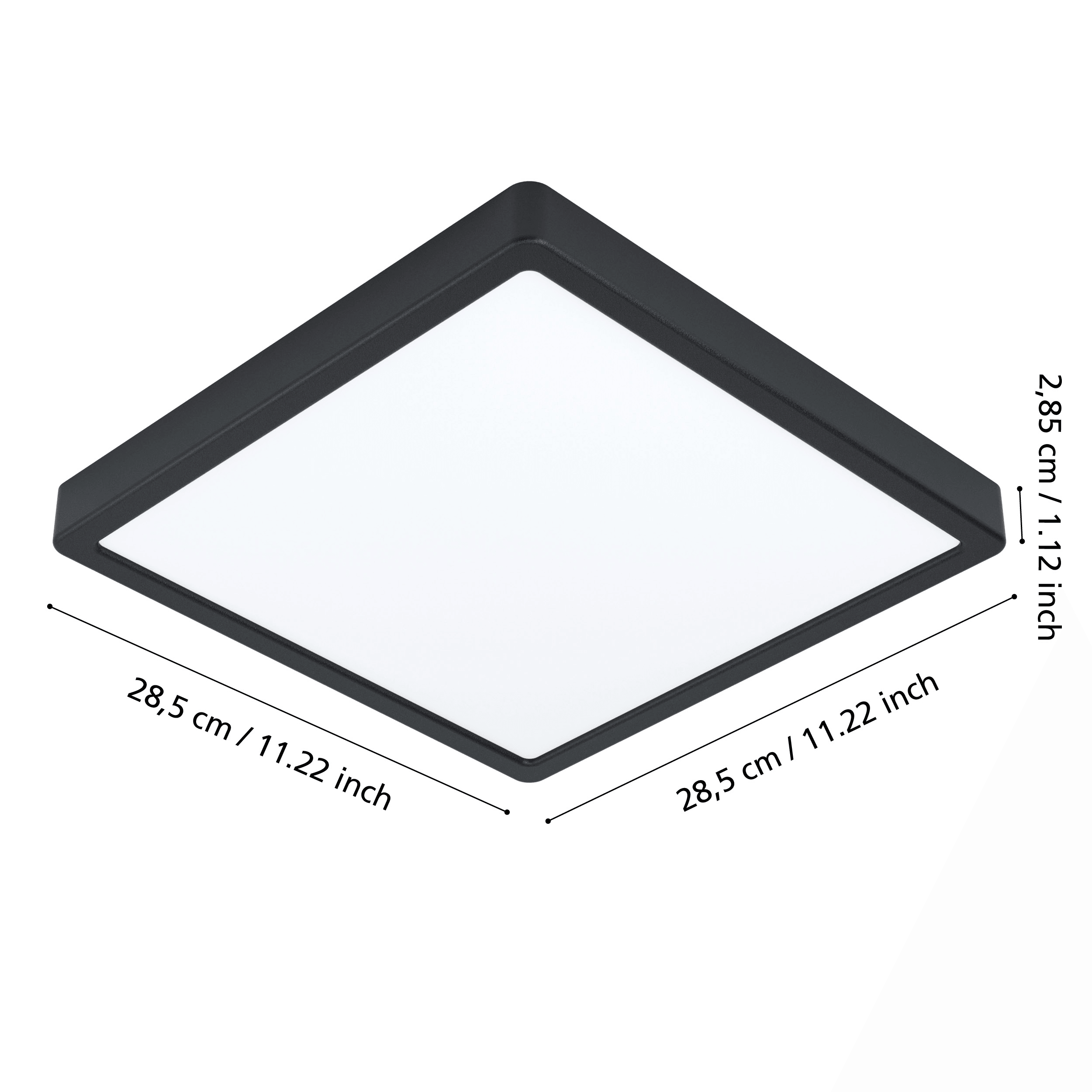 eglo argolis 2 black led square flush outdoor ceiling light Kitchen Lighting Close Up