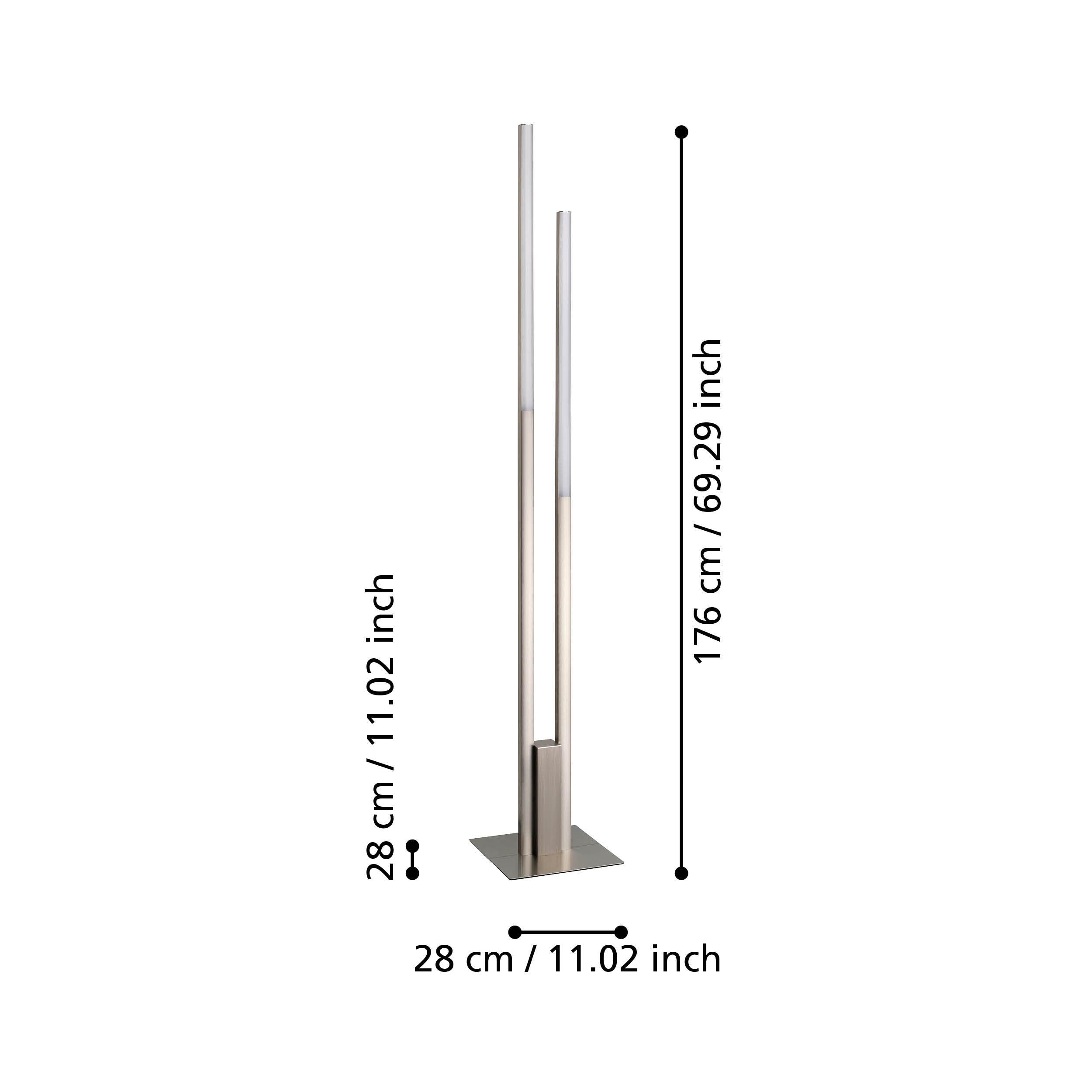 Eglo Connect Fraioli-Z Smart LED Nickel Two Light Modern Floor Lamp