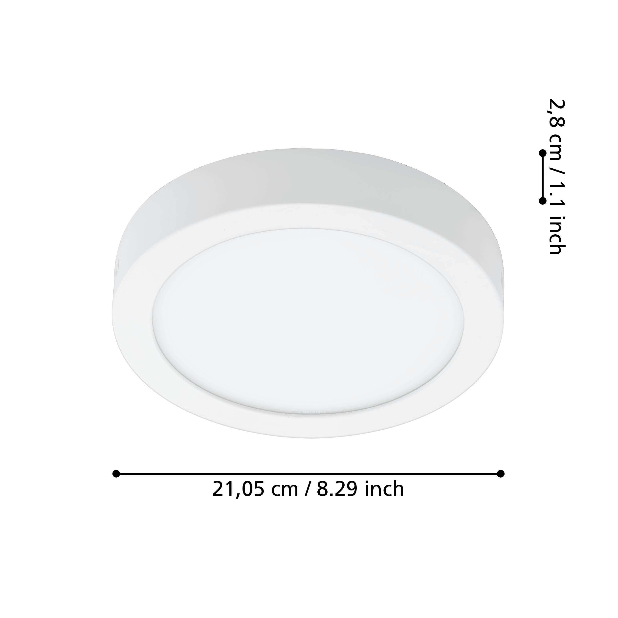eglo connect fueva z smart led white round flush ceiling light living room close up
