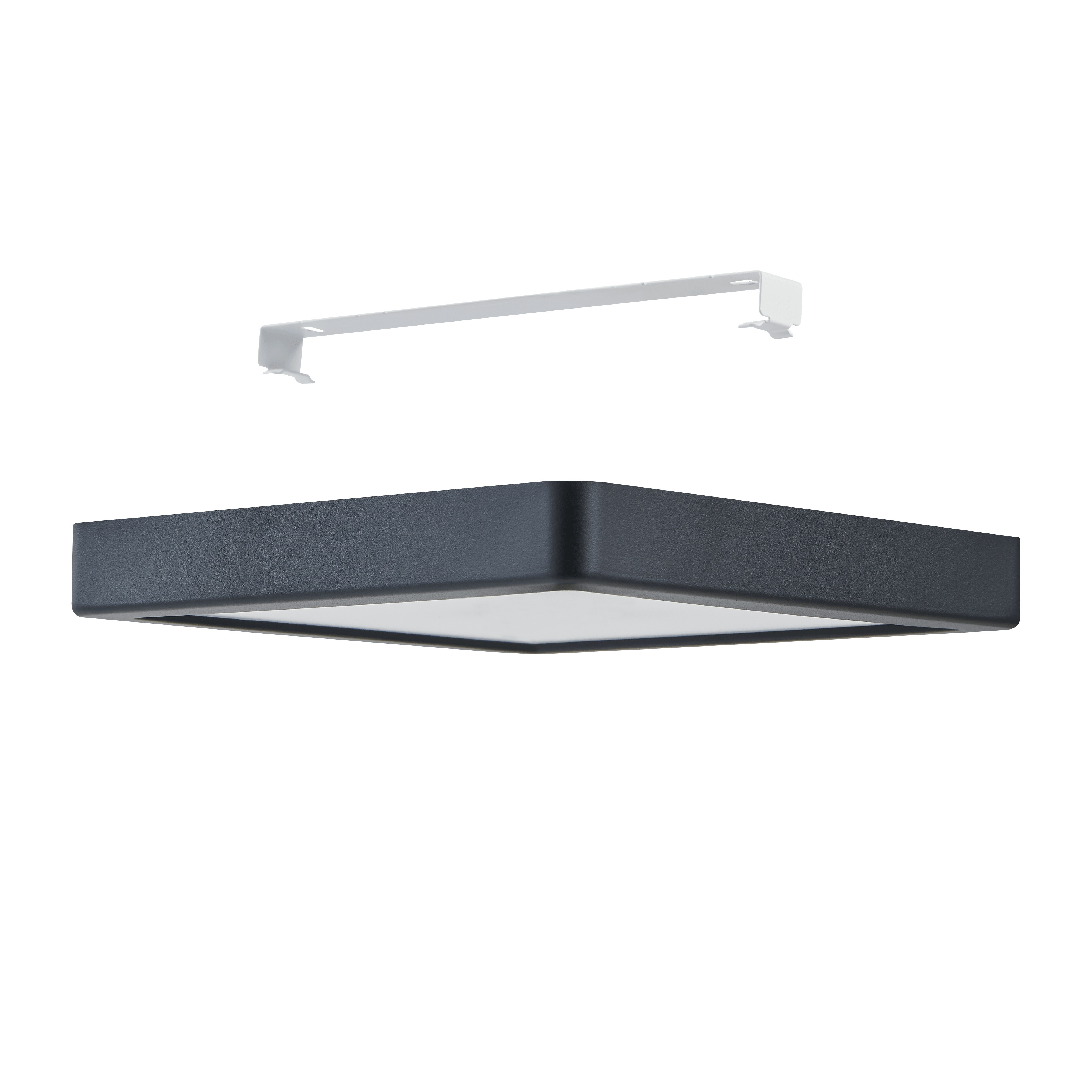 eglo connect fueva z smart led black square ceiling light Hallway Lighting Close up