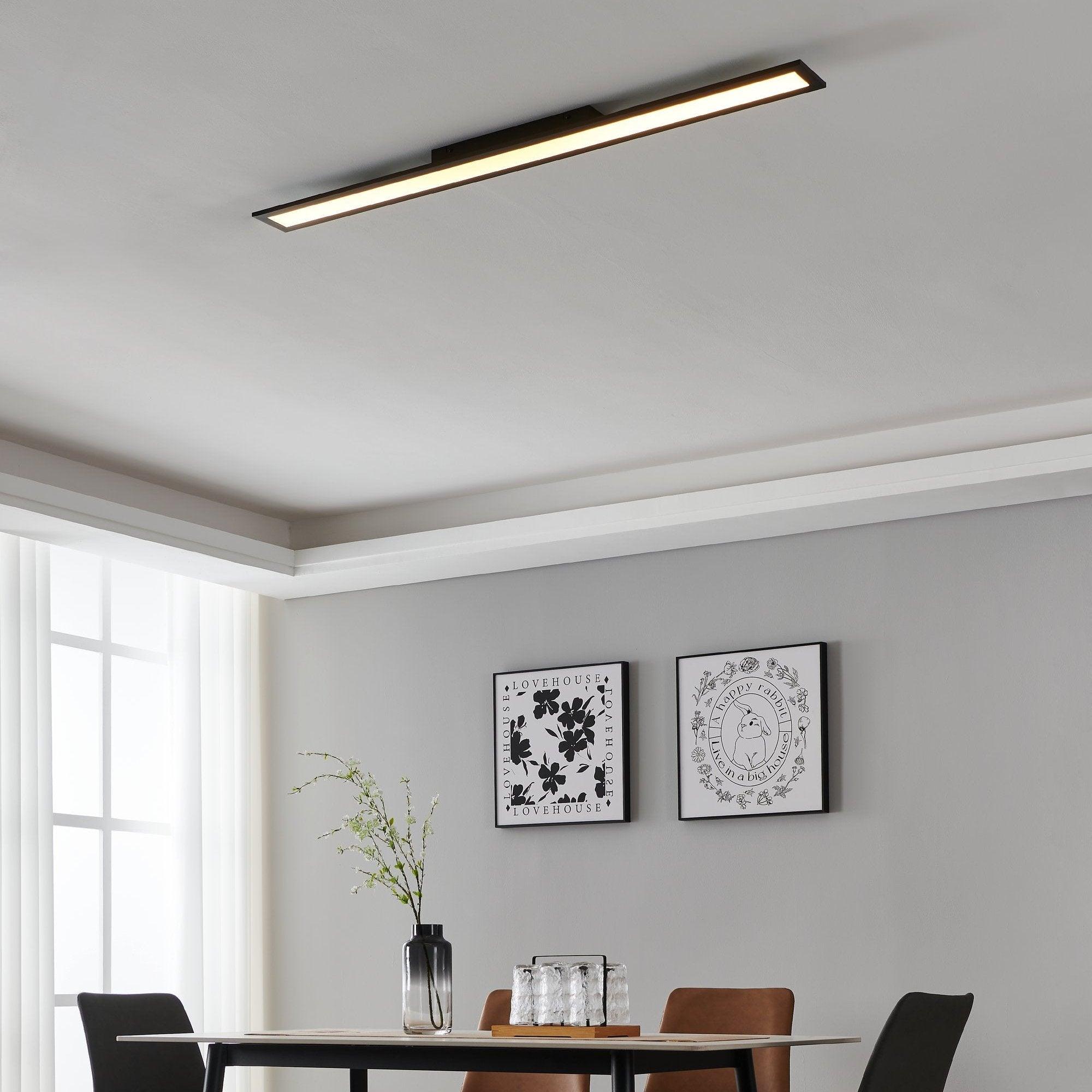 eglo connect salobrena z smart led rectangular black ceiling flush