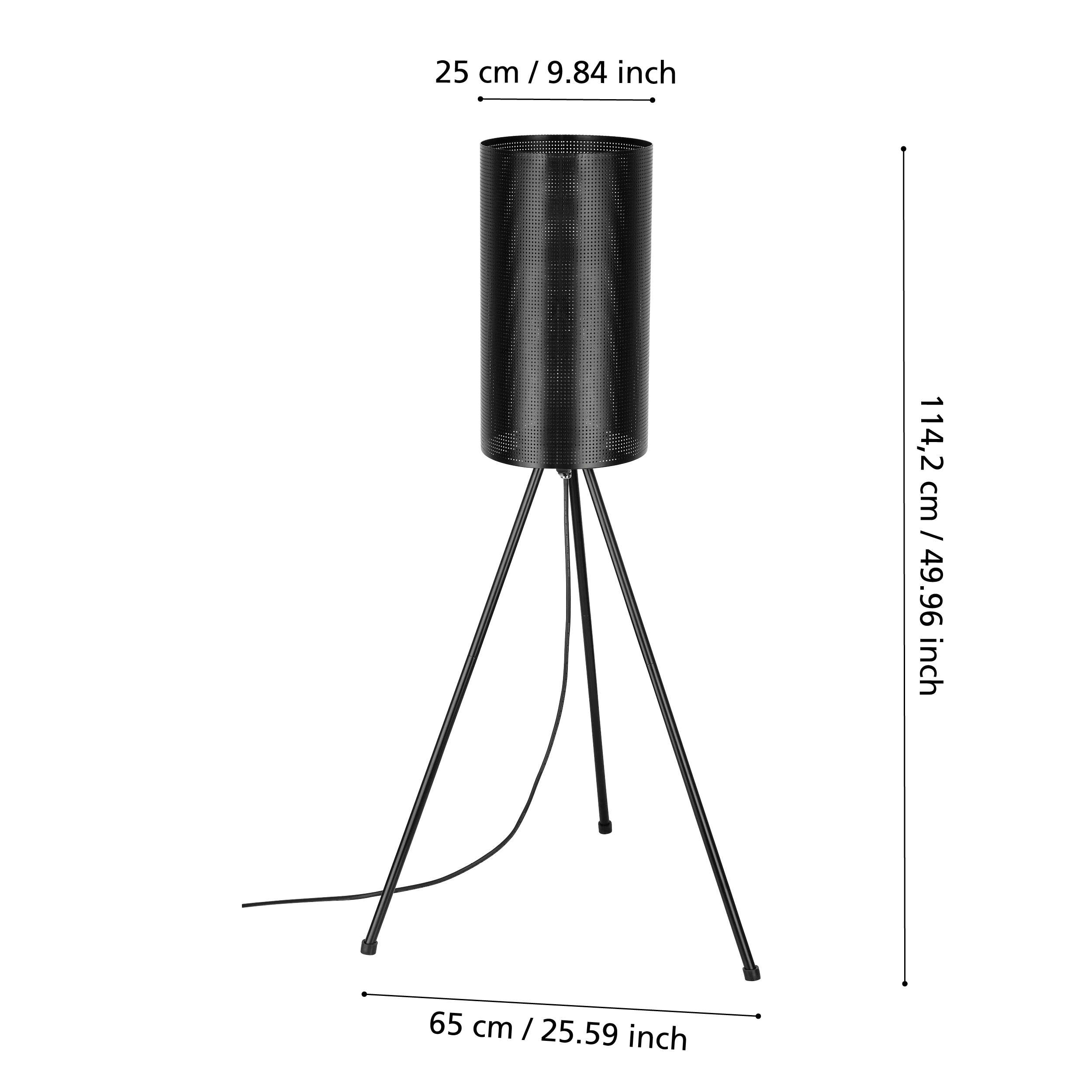 eglo ladunara black ip44 outdoor floor lamp living room image
