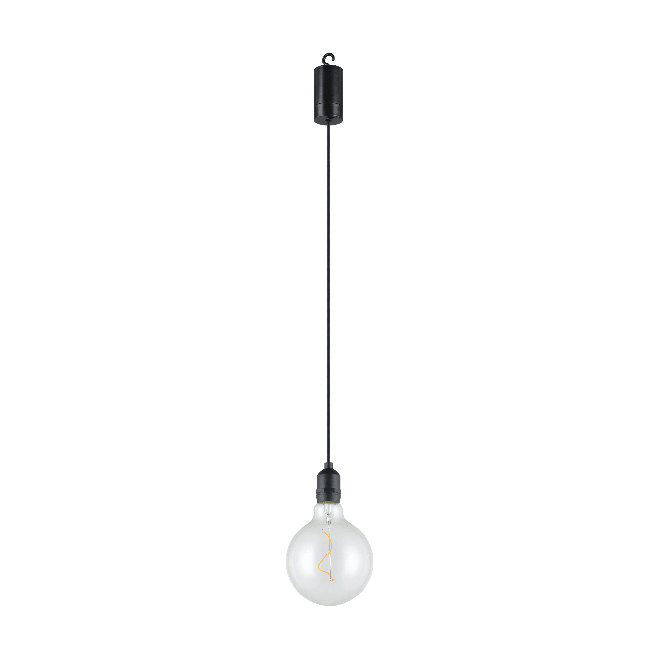 Eglo Vignanello Battery Operated IP44 Black LED Cable Pendant - Clear