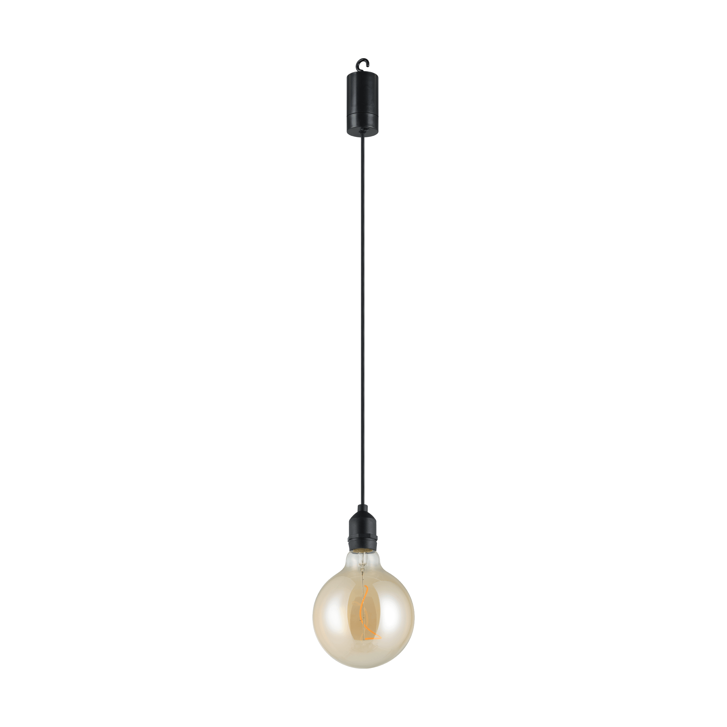 Eglo Vignanello Battery Operated IP44 Black LED Cable Pendant - Amber