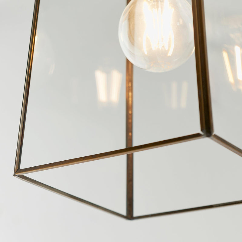 Beaumont Glass & Brass Easy Fit Ceiling Lamp Shade Light - glass detail shot