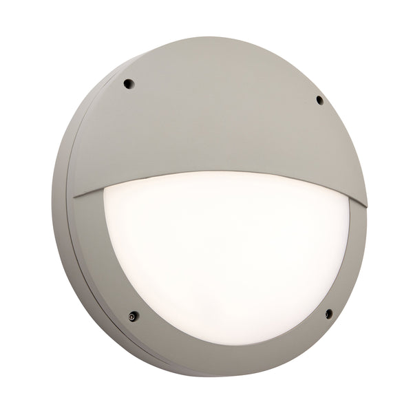 Luik Eyelid Grey Bulkhead LED Wall Light IP65 18W