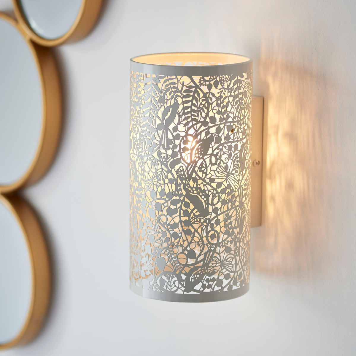 Endon Secret Garden Matt Ivory Wall Light-OB-180926