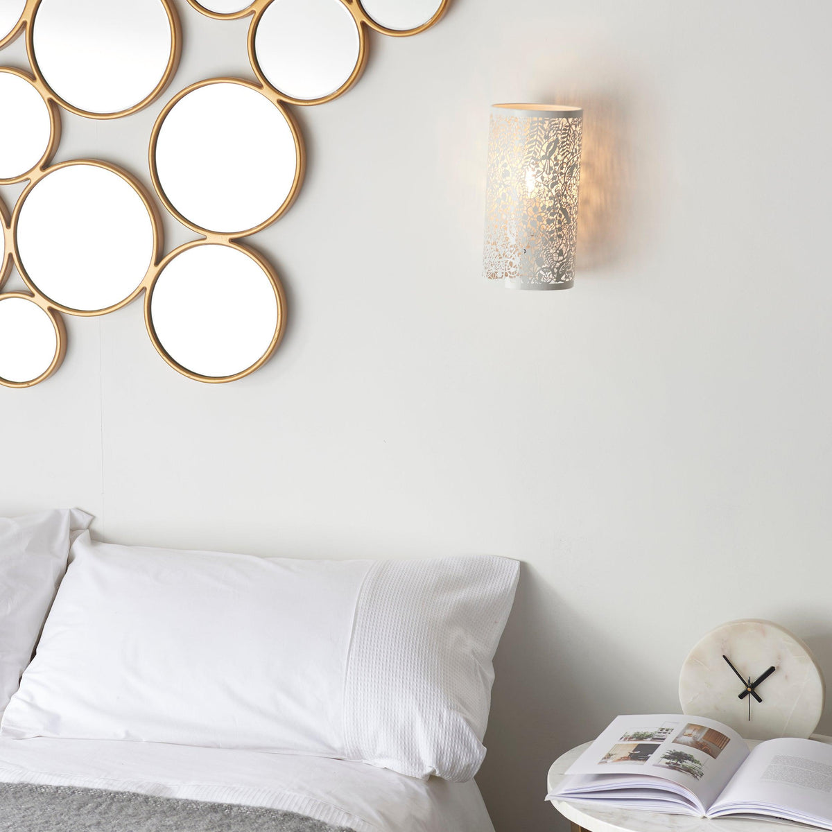 Endon Secret Garden Matt Ivory Wall Light-OB-180926