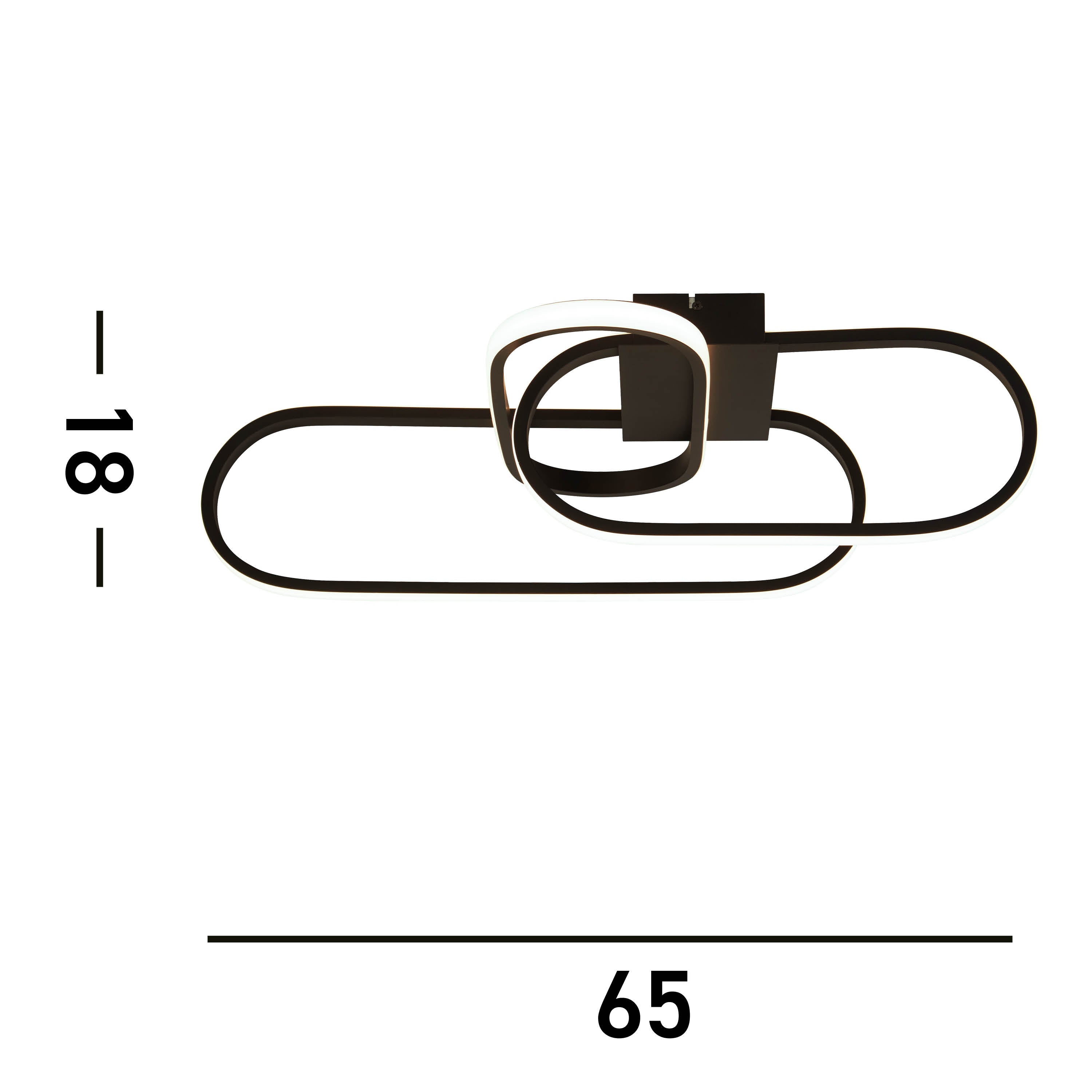 Searchlight Clip Black LED Flush