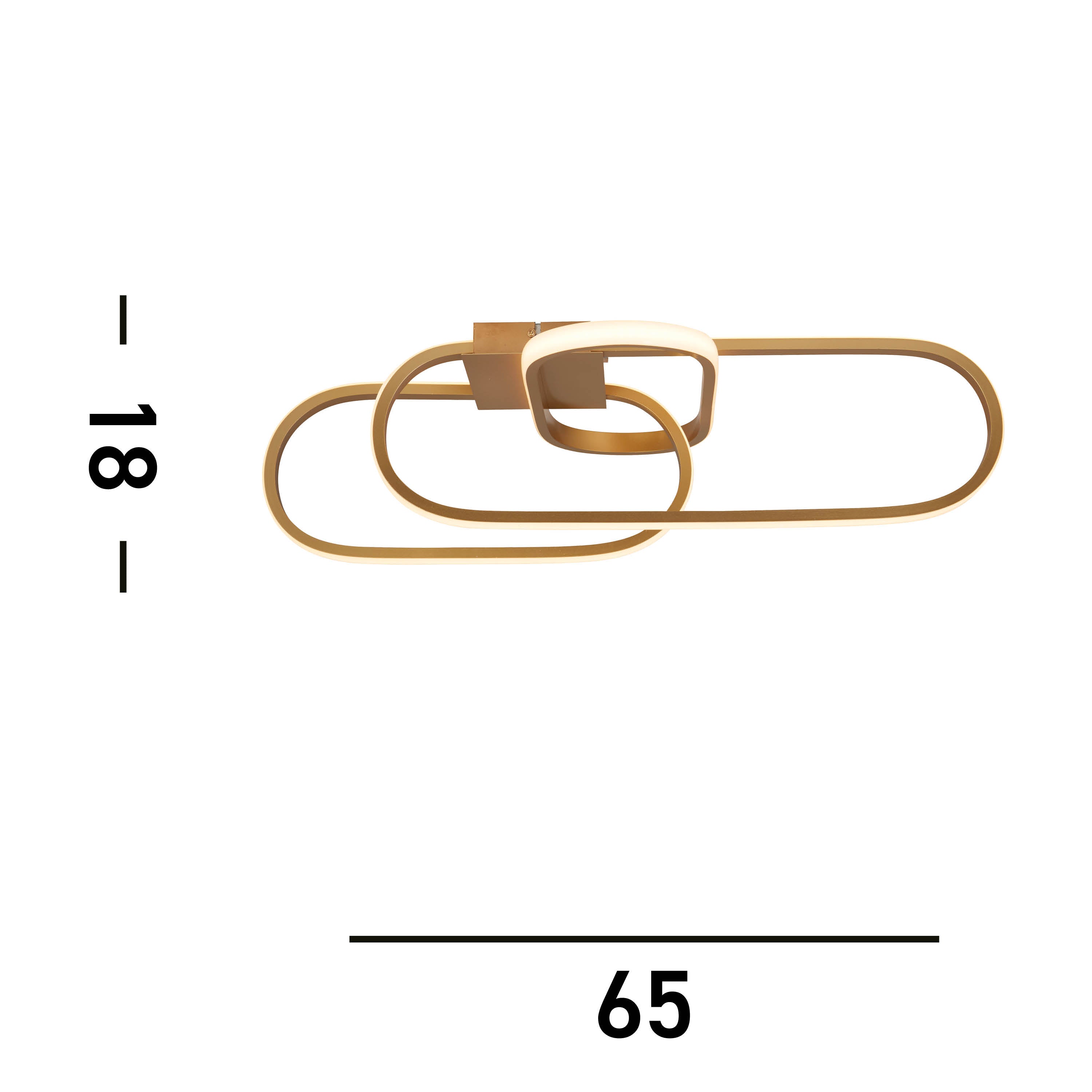 Searchlight Clip Gold LED Flush