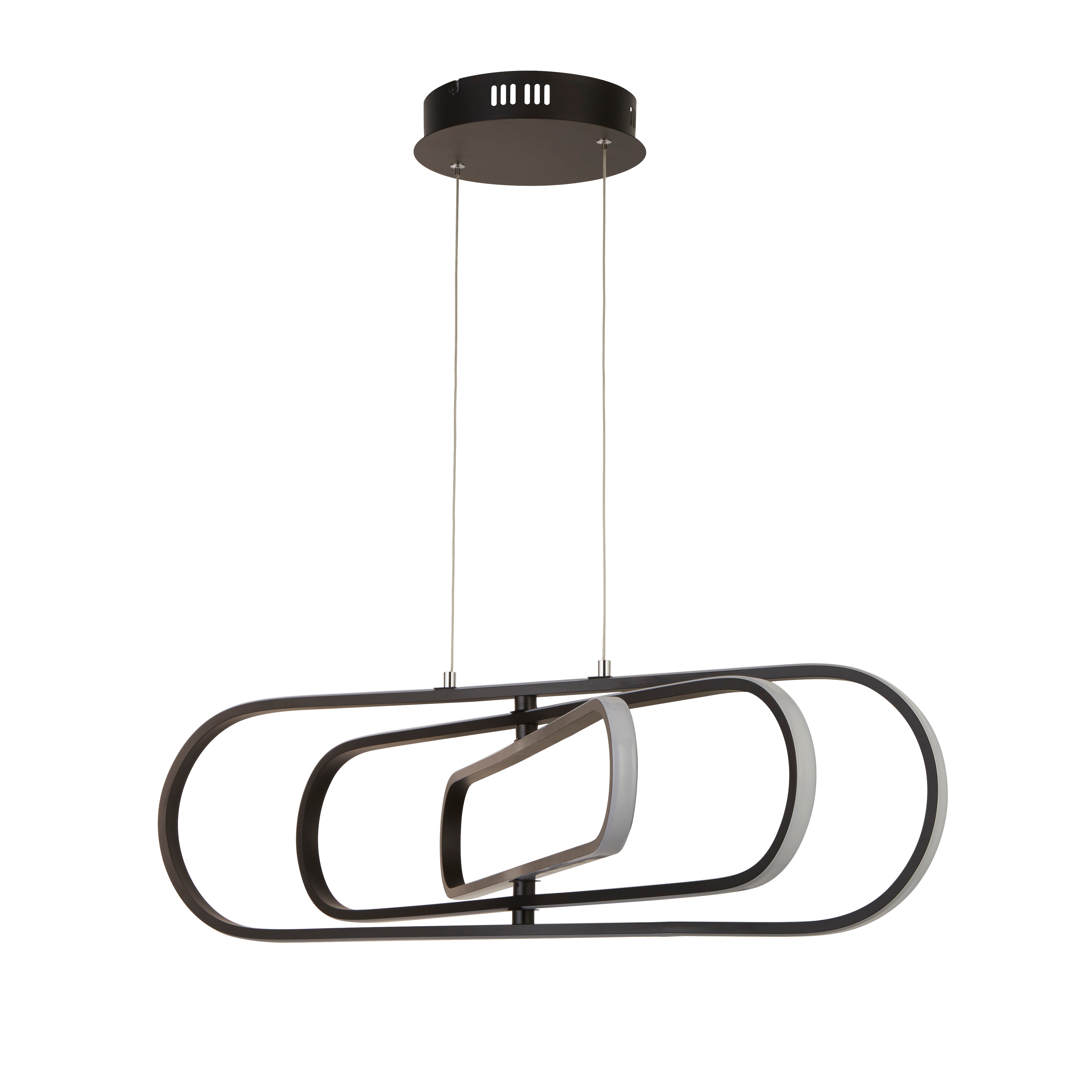 Searchlight Clip Black LED Modern Pendant
