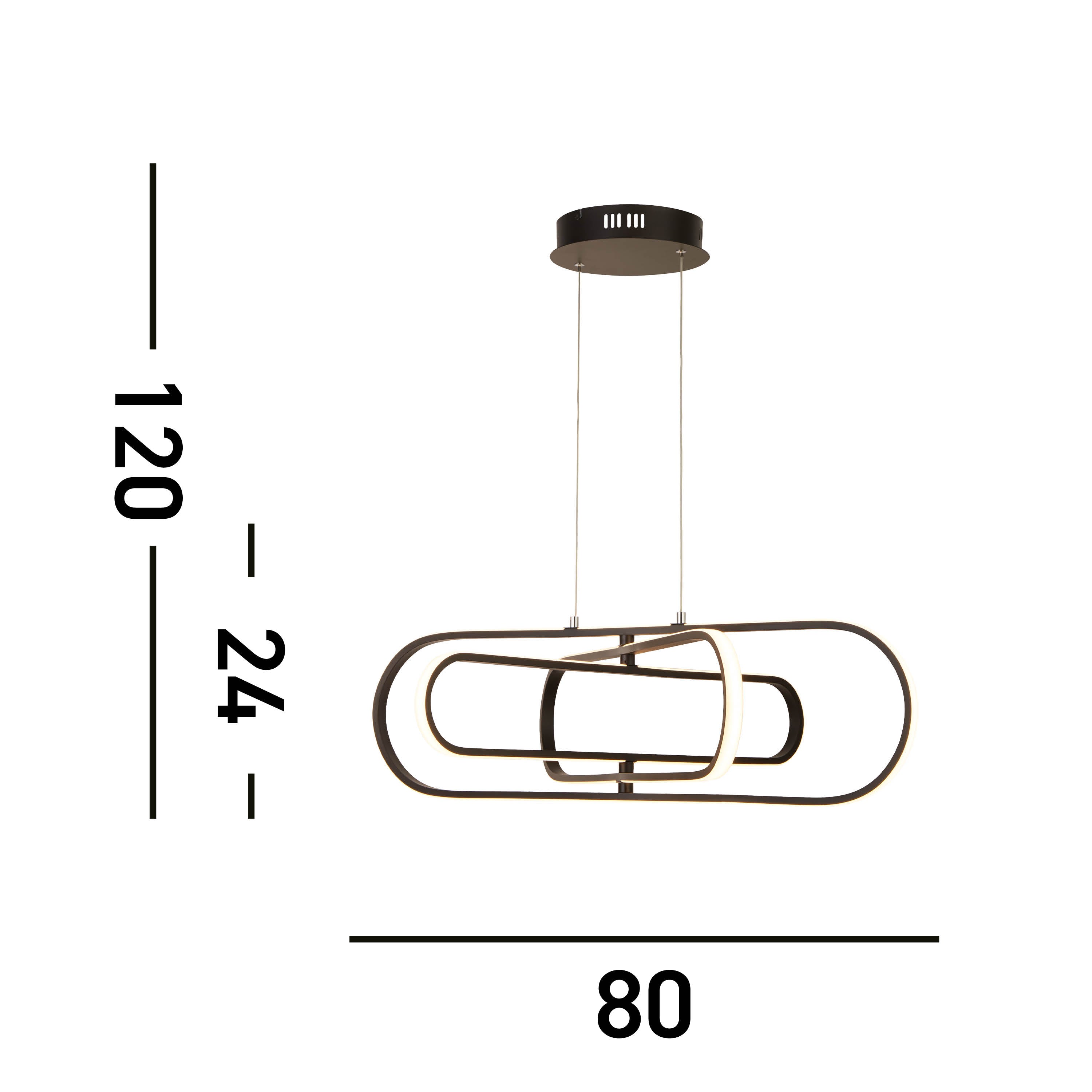 Searchlight Clip Black LED Modern Pendant