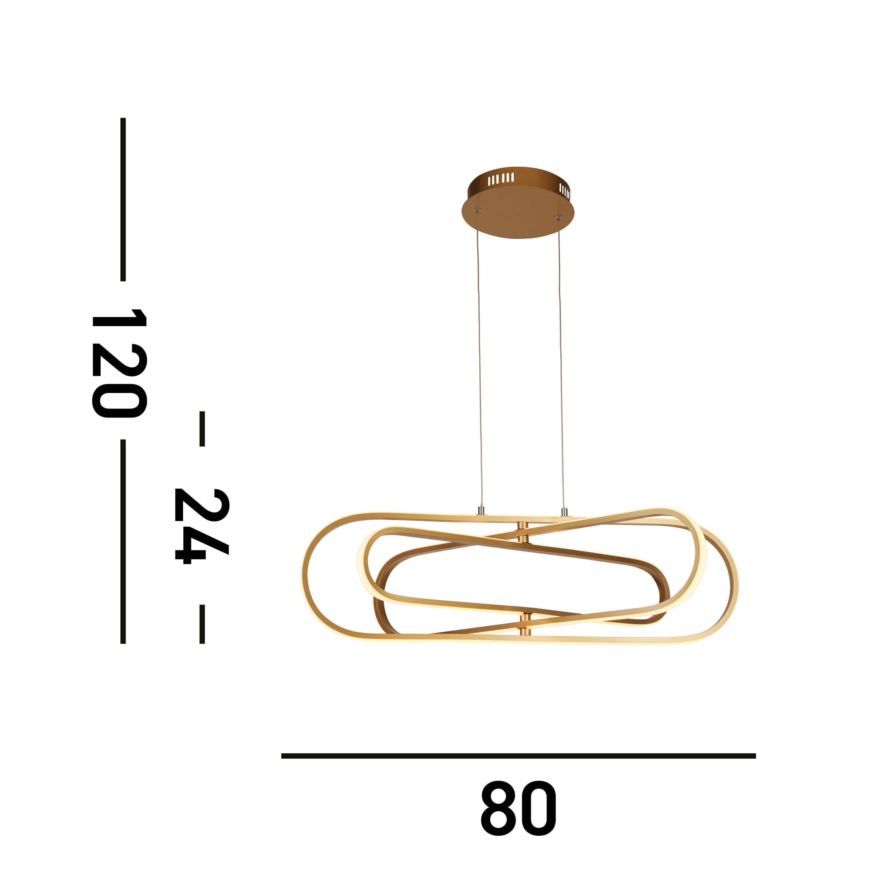 Searchlight Clip Gold LED Modern Pendant