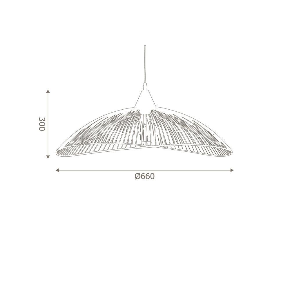 Oaks Lighting Helios Black Single Ceiling Pendant - 66cm-warehouse-180926