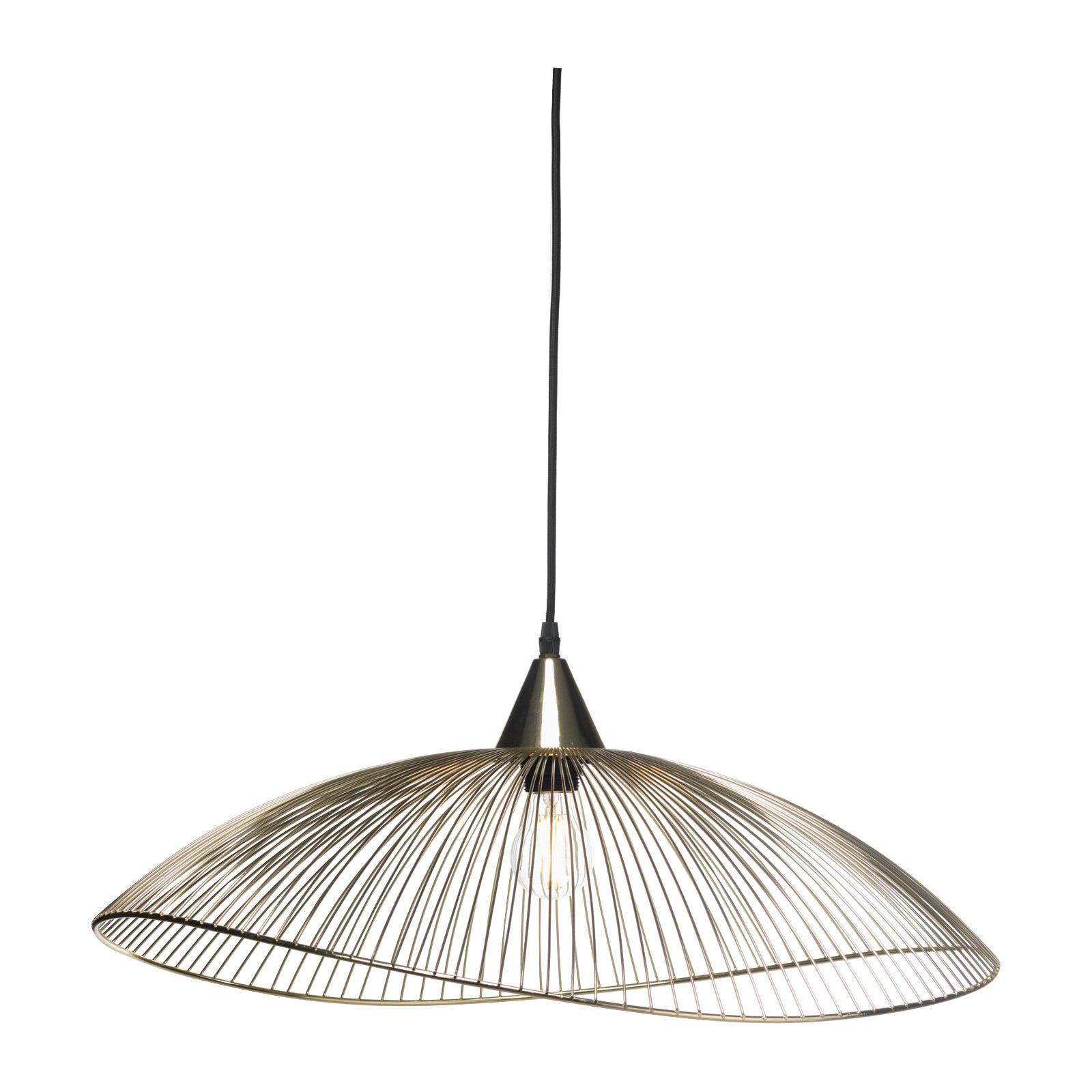Oaks Lighting Helios Gold Single Ceiling Pendant - 66cm-clearance