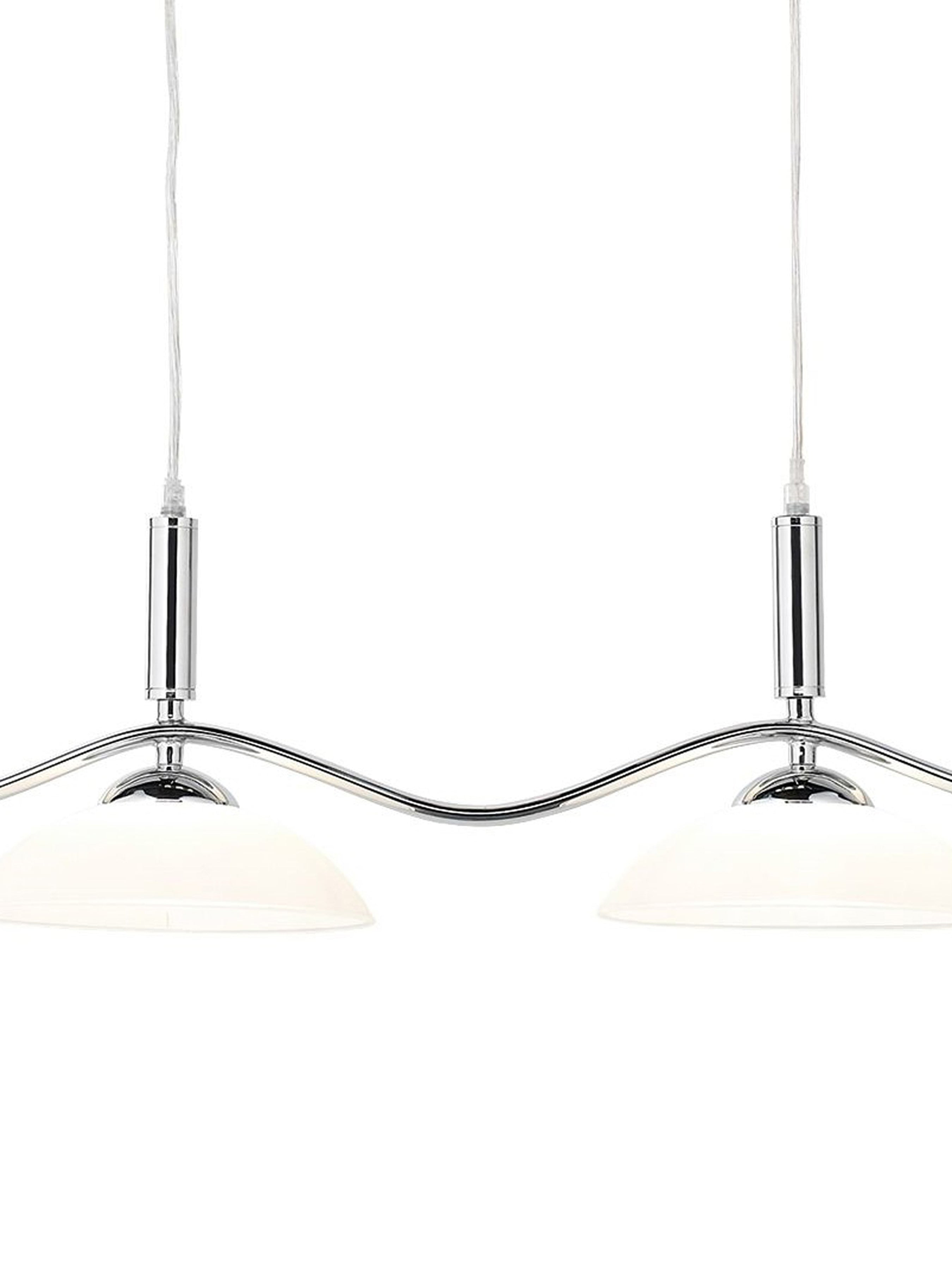 Searchlight Alexis 4 Light Chrome Bar Pendant - Opal Glass Shades