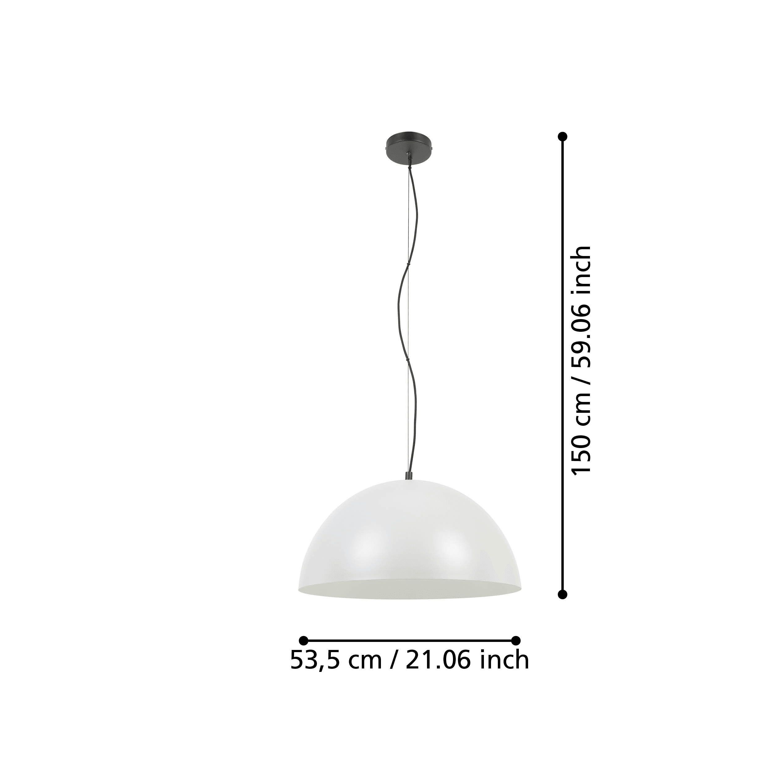 eglo gaetano 1 grey round steel shade pendant kitchen lighting 