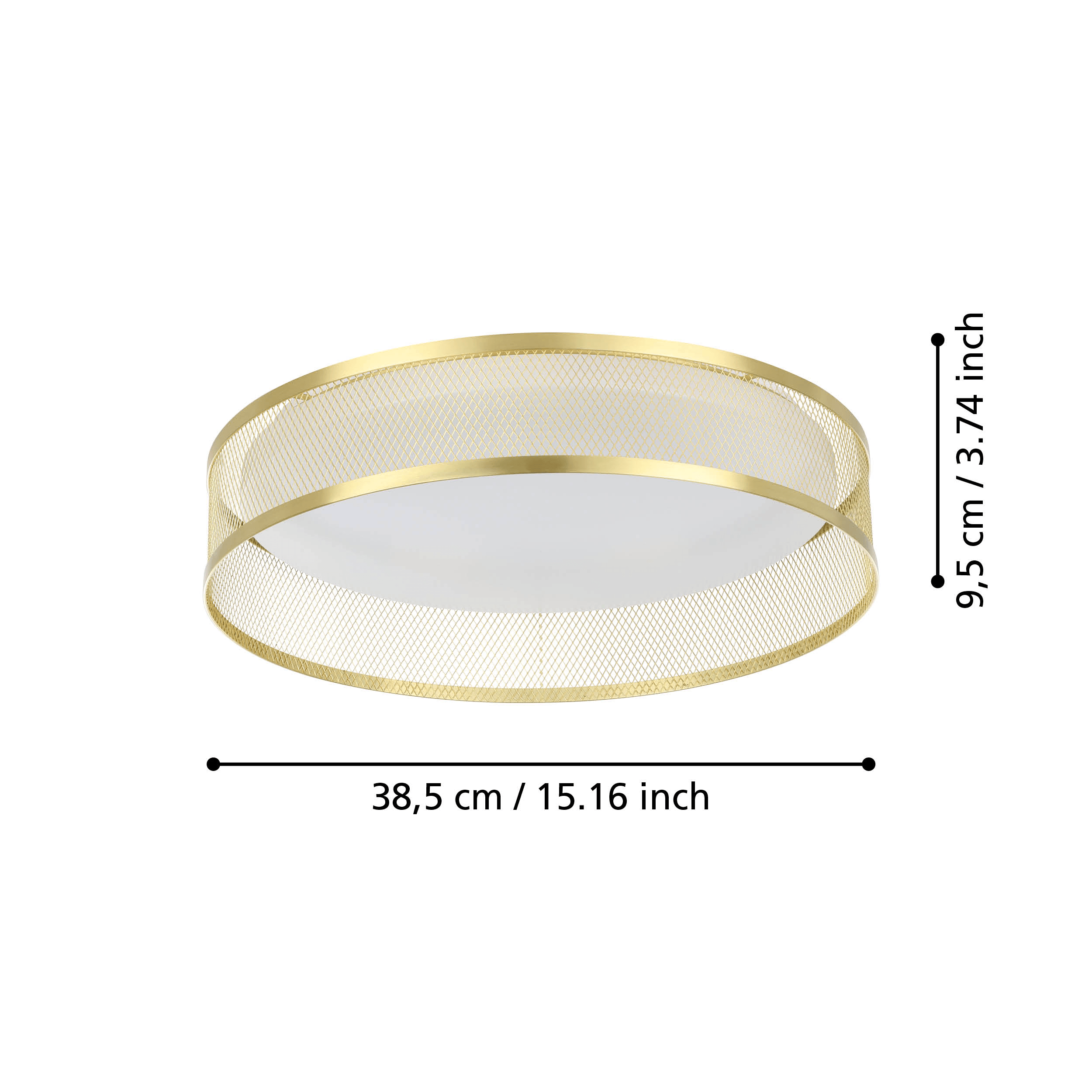 eglo luppineria led brass mesh ceiling flush 38 5cm kitchen lighting 