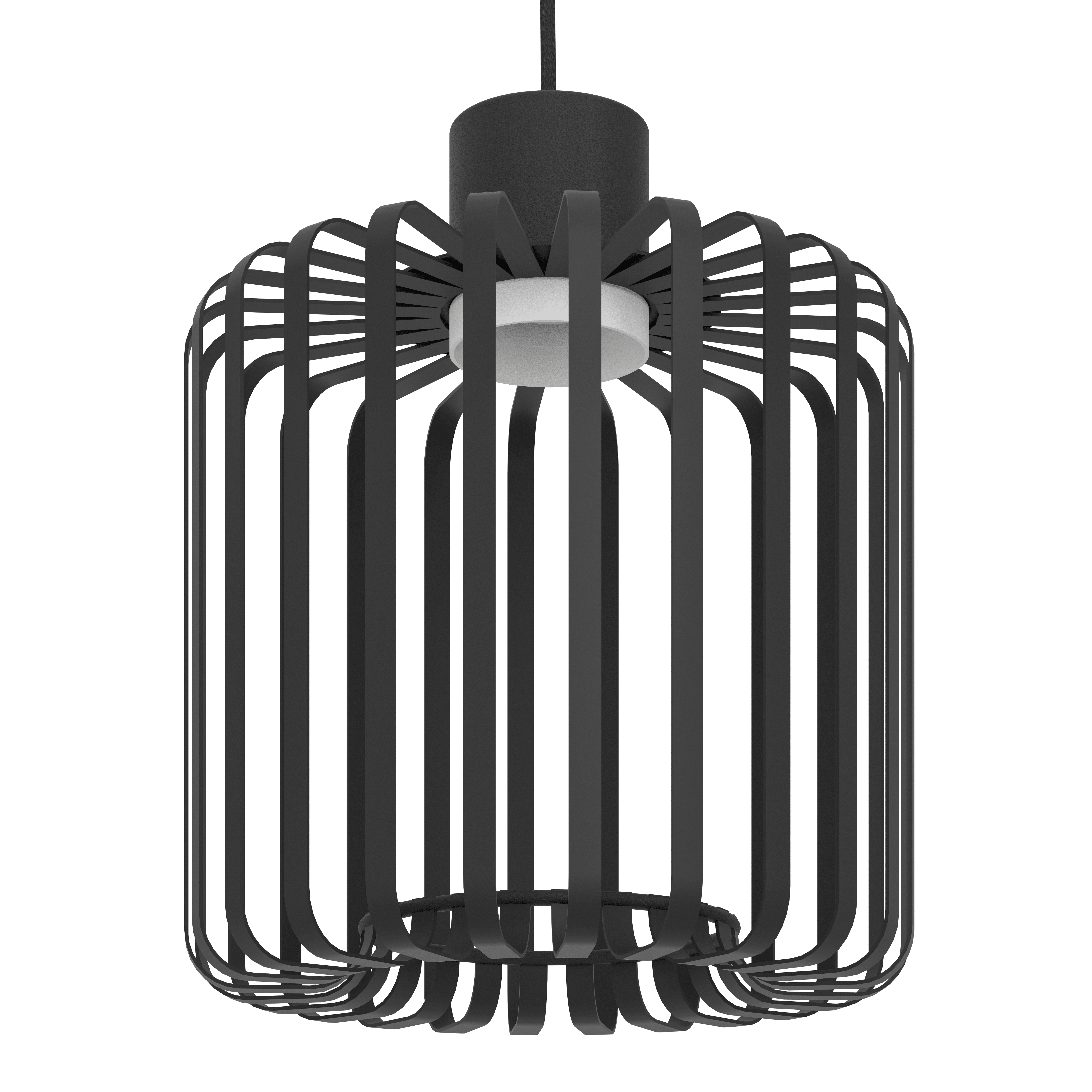 eglo connect ginestrone z smart led 3 light black metal strips pendant Kitchen Lighting Close Up