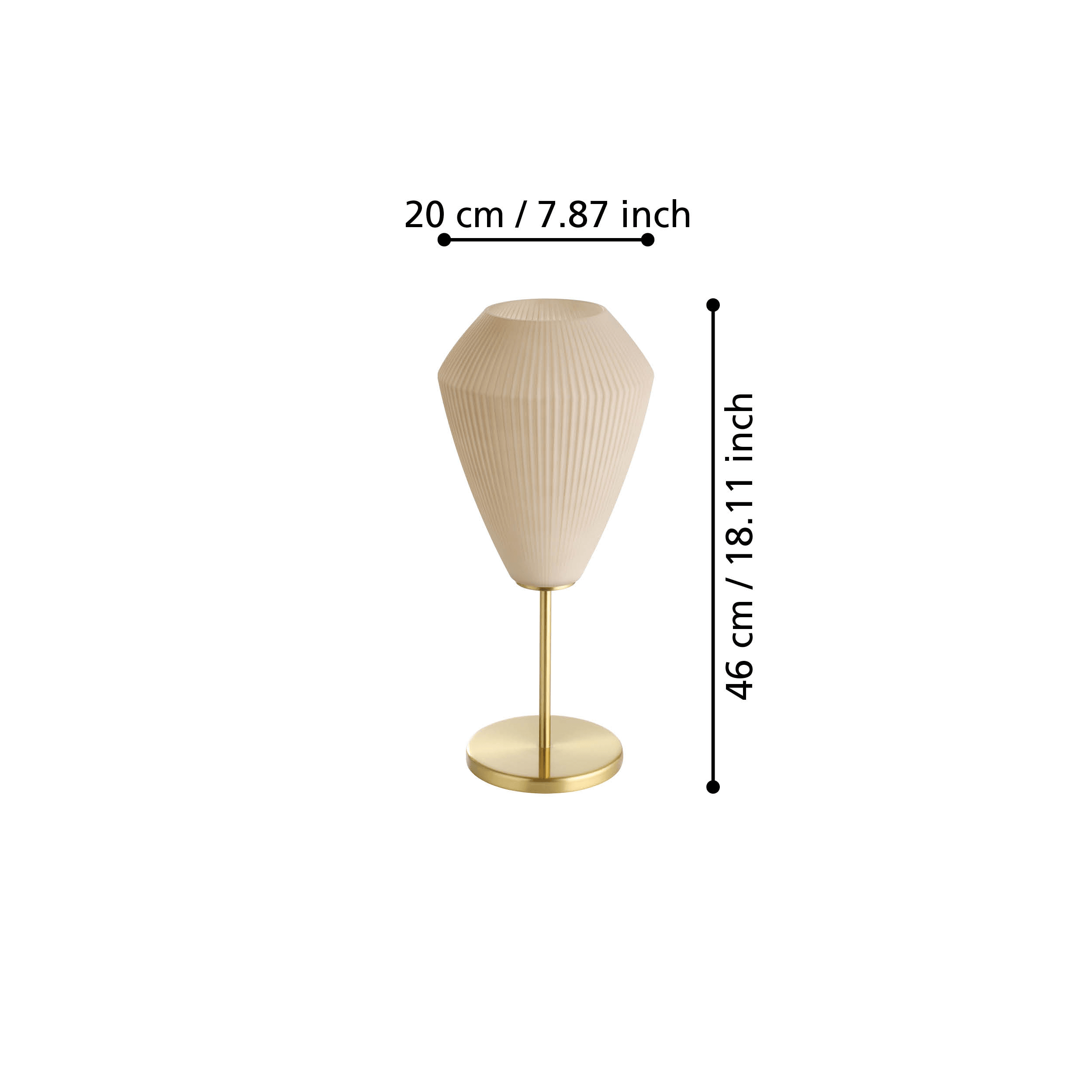 eglo caprarola brass table lamp conical glass shade living room close up