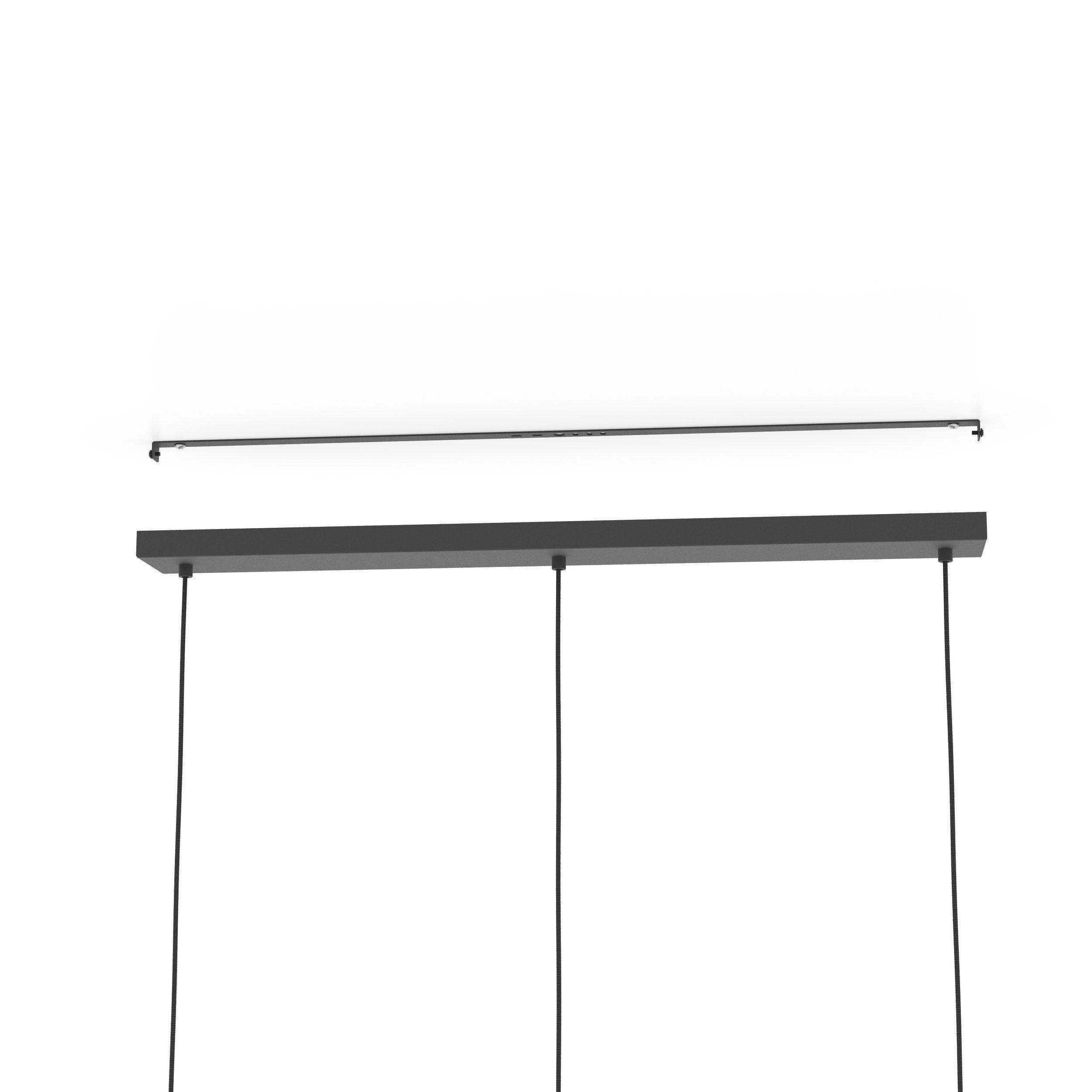 eglo segovia 3 light black steel slat ceiling pendant hallway lighting 
