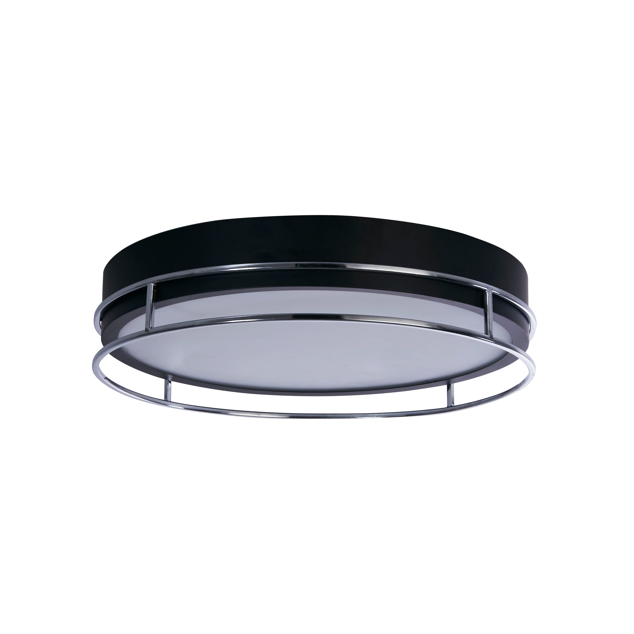 Searchlight Phoenix 3 Light Chrome & Black Flush