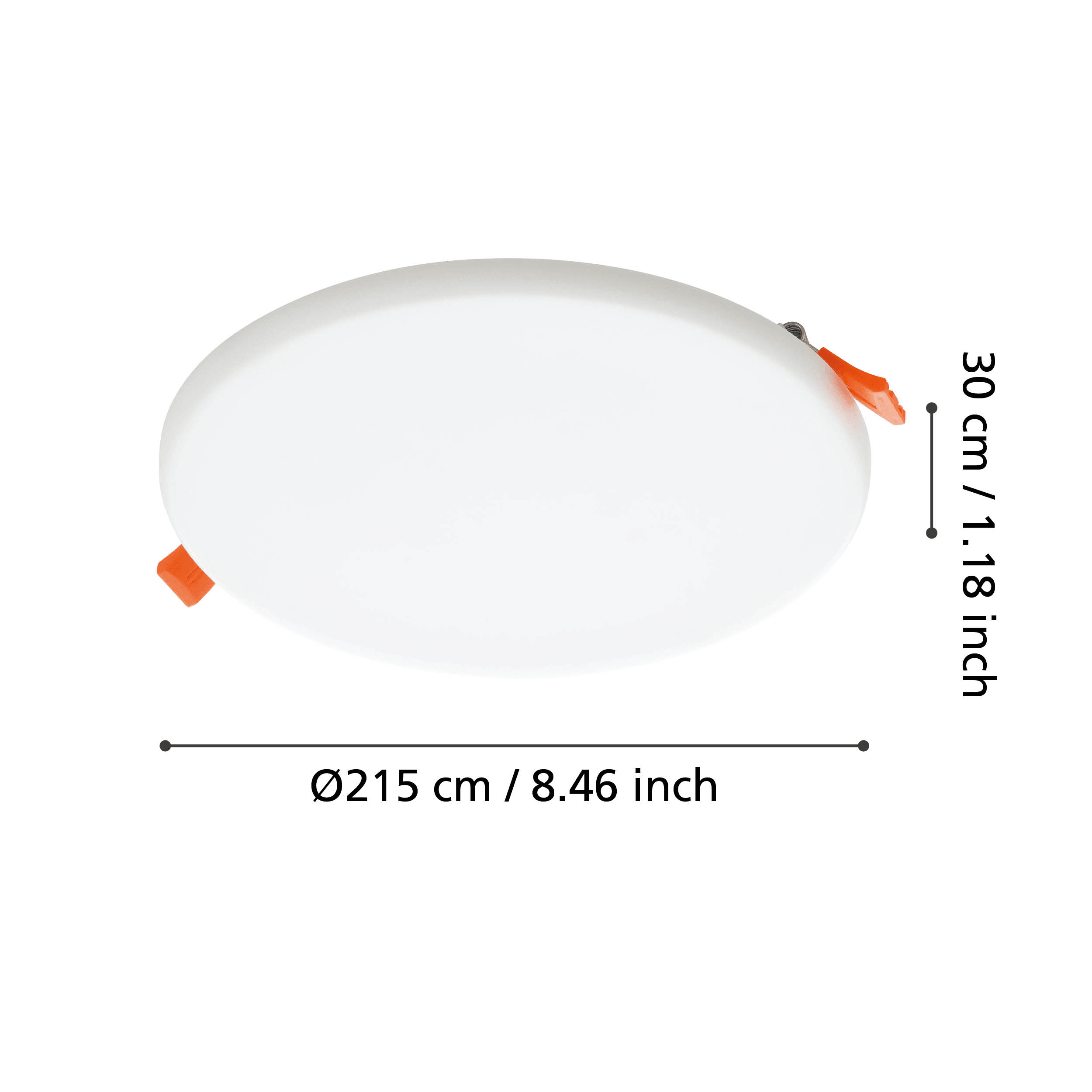eglo rapita white led recessed ceiling light 21 5cm living room close up