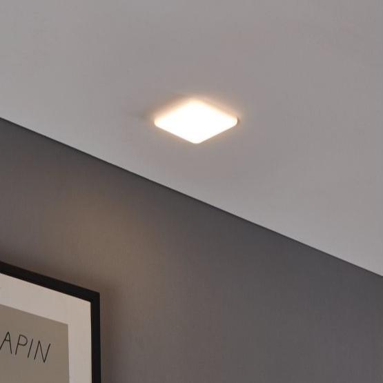 eglo rapita square white led recessed light 10cm
