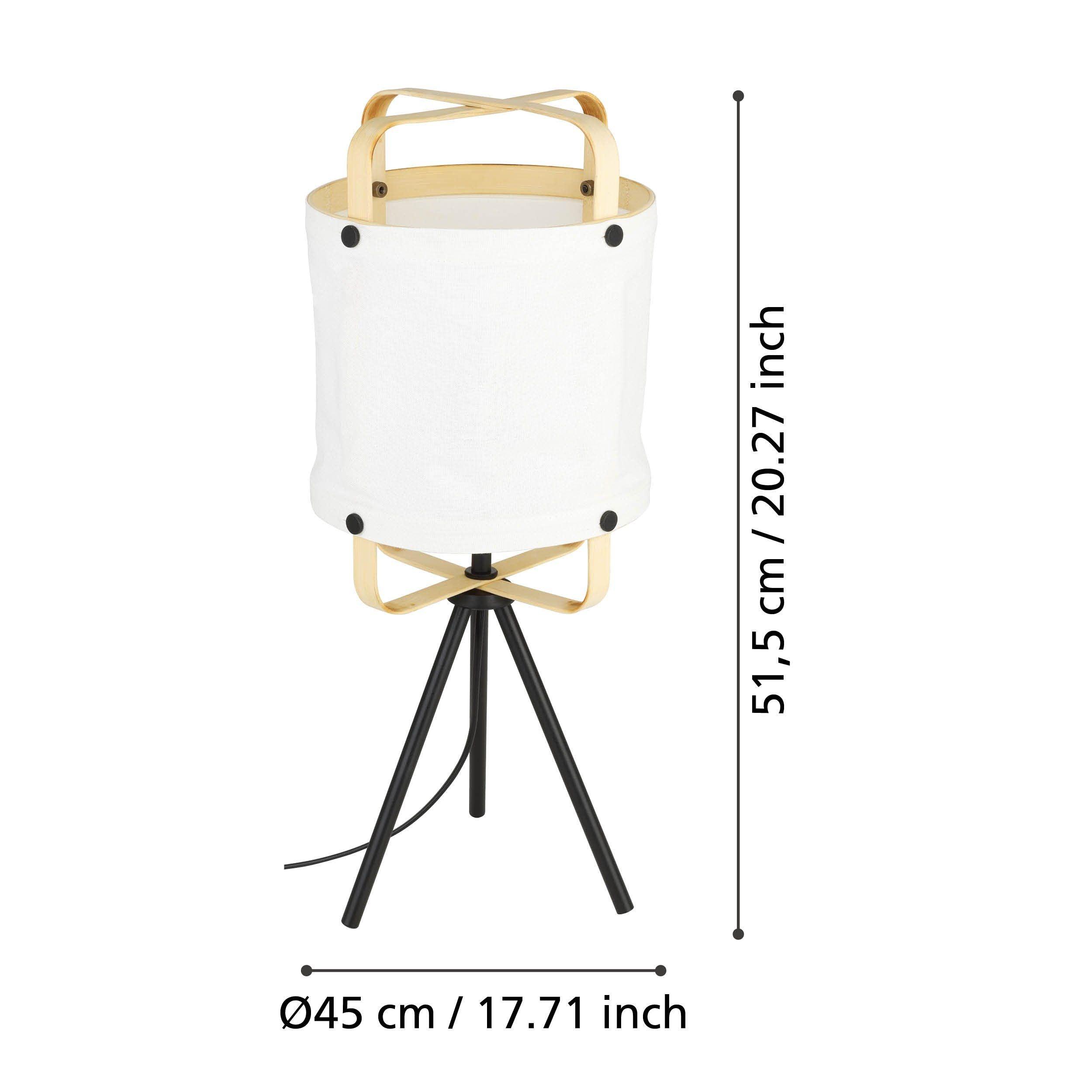 Eglo Surfleet Bamboo & Linen Tripod Table Lamp