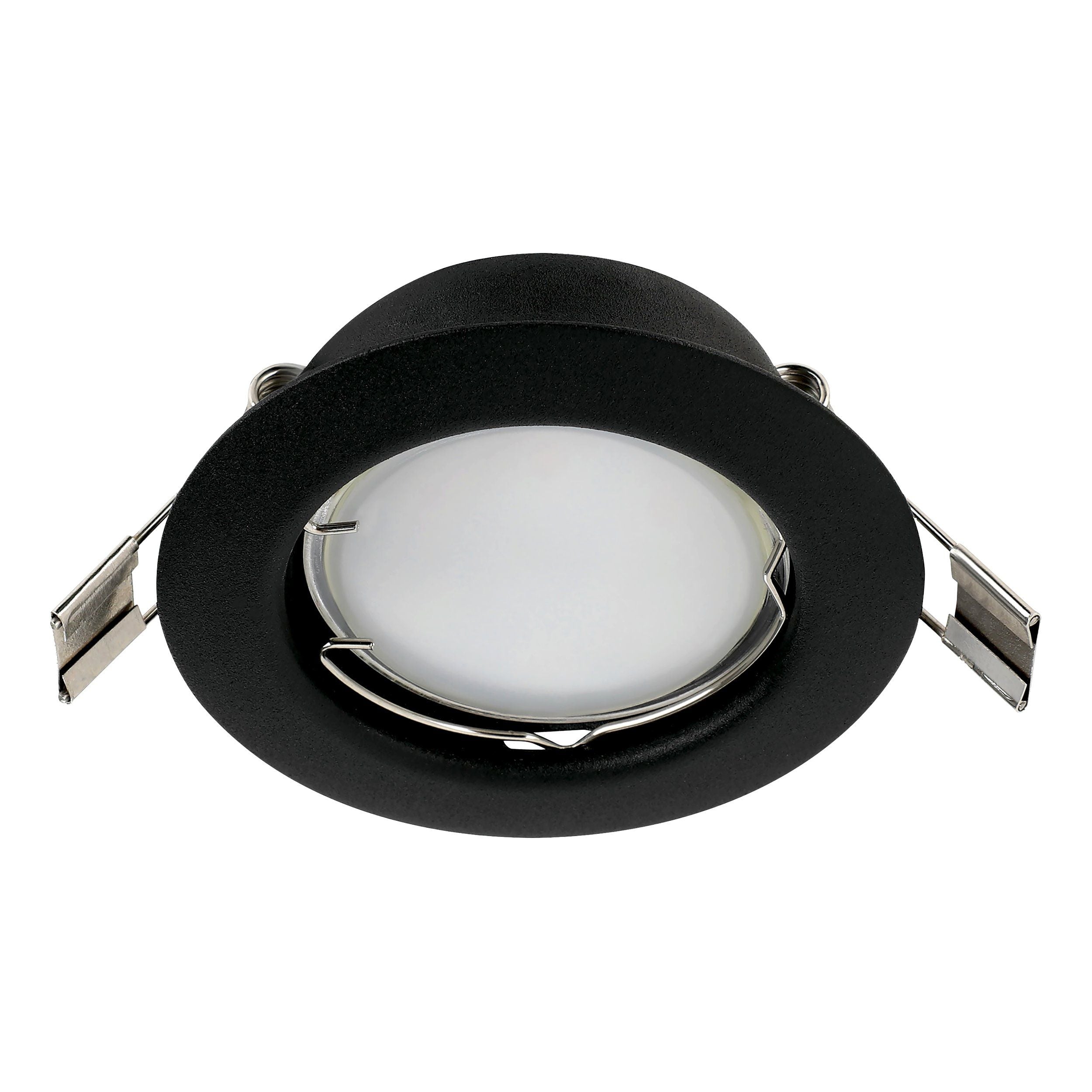 Eglo Peneto Black Recessed Spot Light - 7.8cm — close-up detail