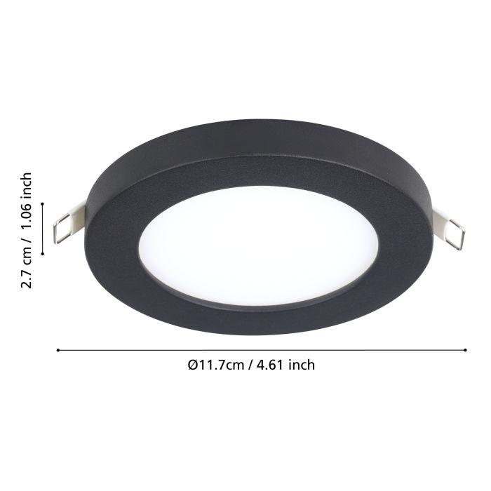 eglo fueva flex black led recessed ceiling light kitchen lighting 