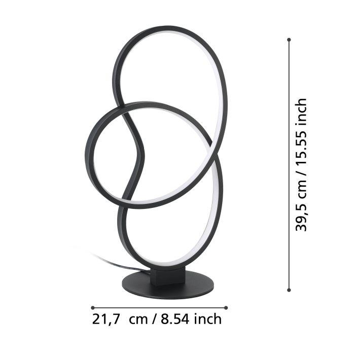eglo gianella black led modern table lamp kitchen lighting 