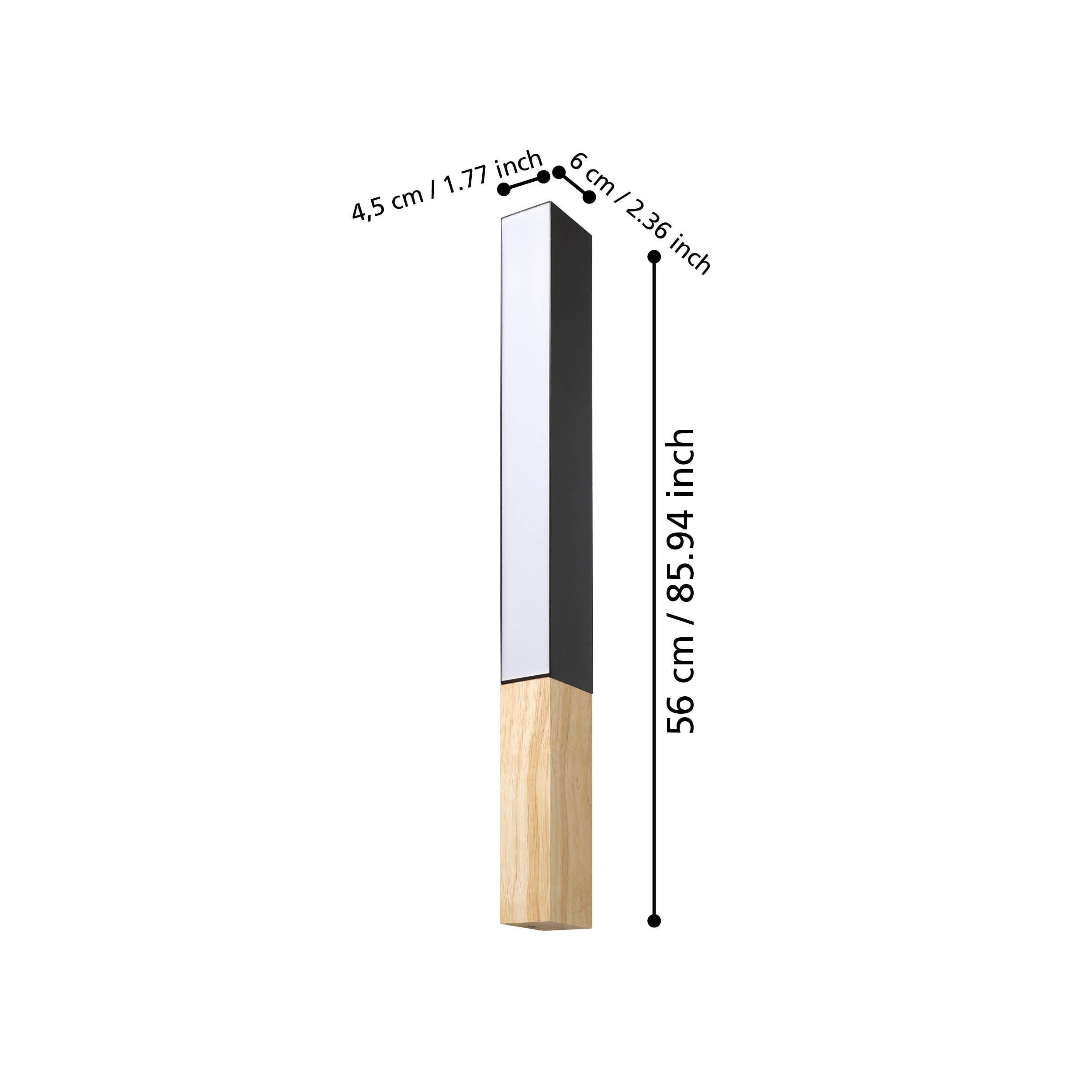 Eglo Tudons Black & Wooden LED Wall light