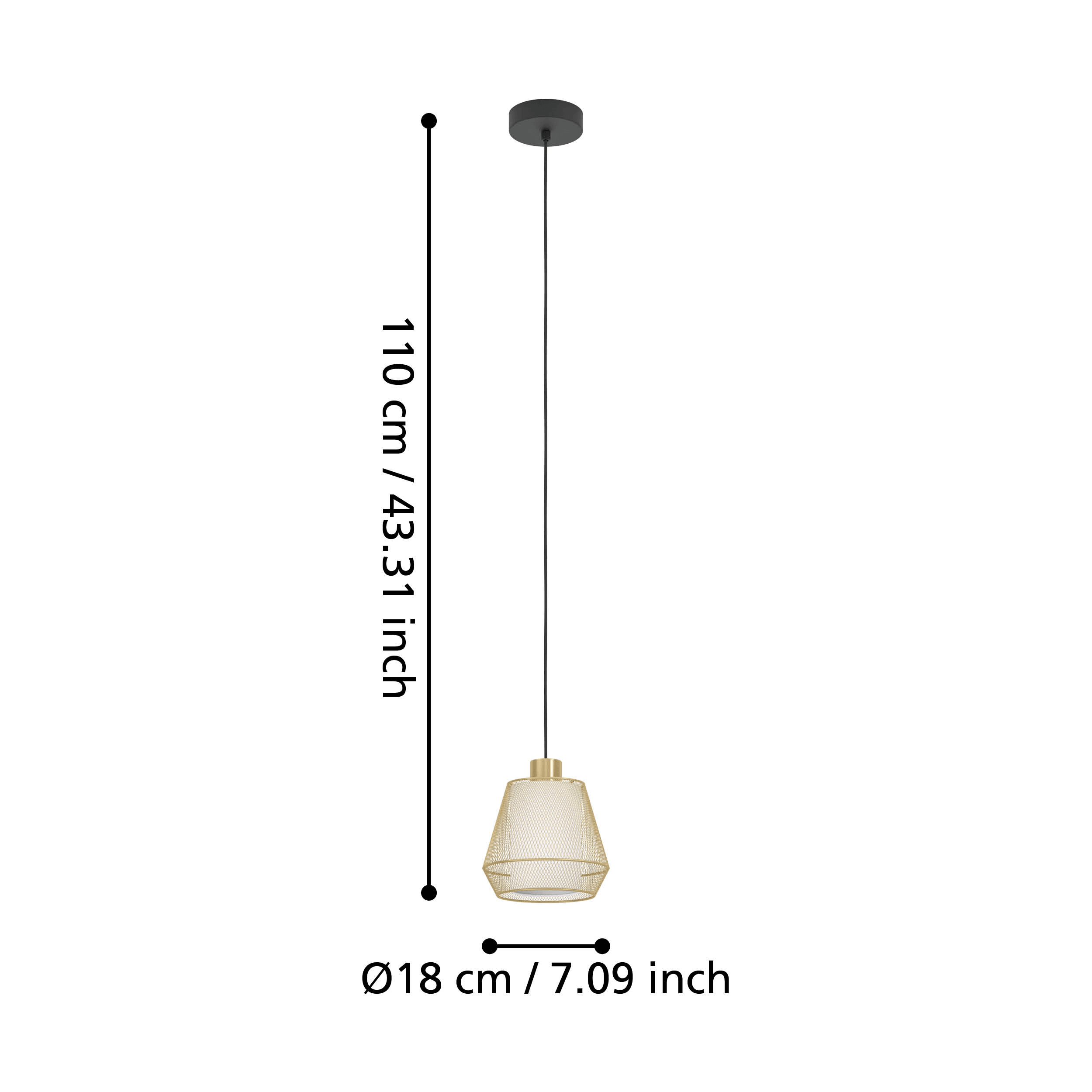 eglo ciudadela brass wire white fabric ceiling pendant kitchen lighting 